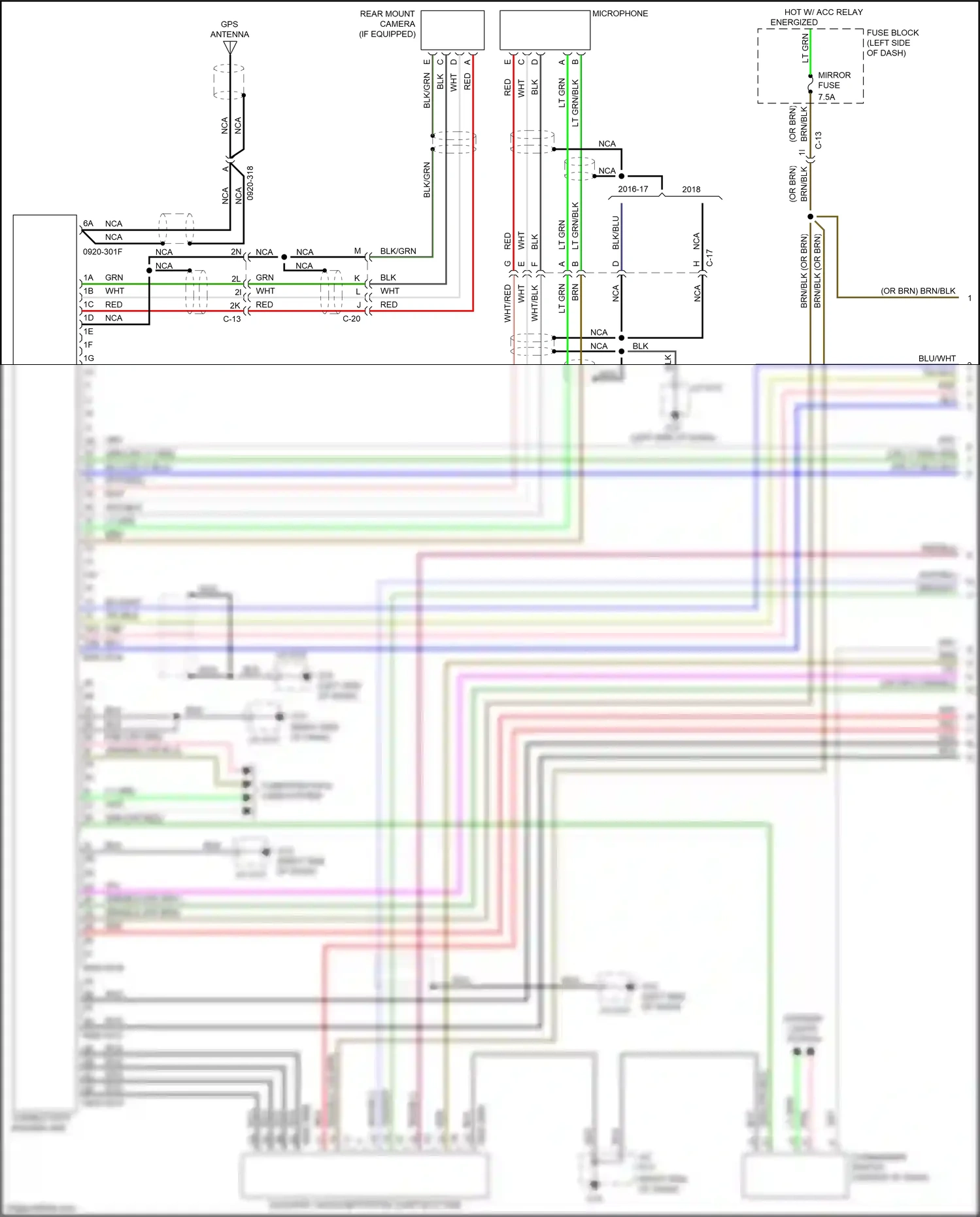 Mazda CX-9 II (2016-2021) commander switch wiring diagram  (2 of 5)