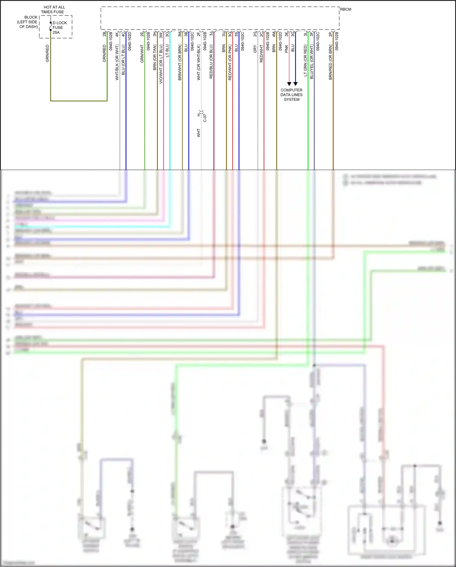 Mazda CX-9 II (2016-2021) computer data lines system wiring diagram  (43 of 69)