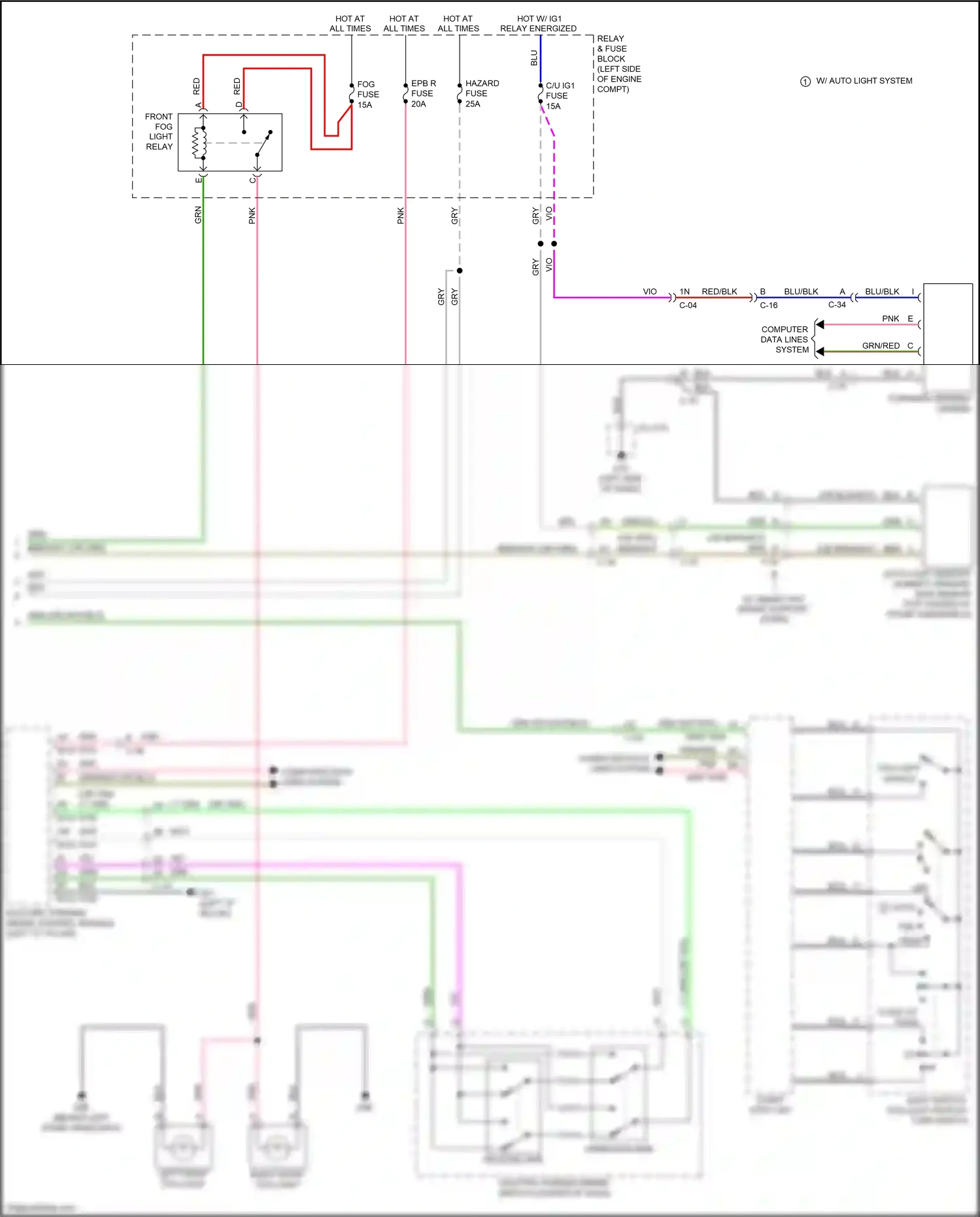 Mazda CX-9 II (2016-2021) computer data lines system wiring diagram  (47 of 69)