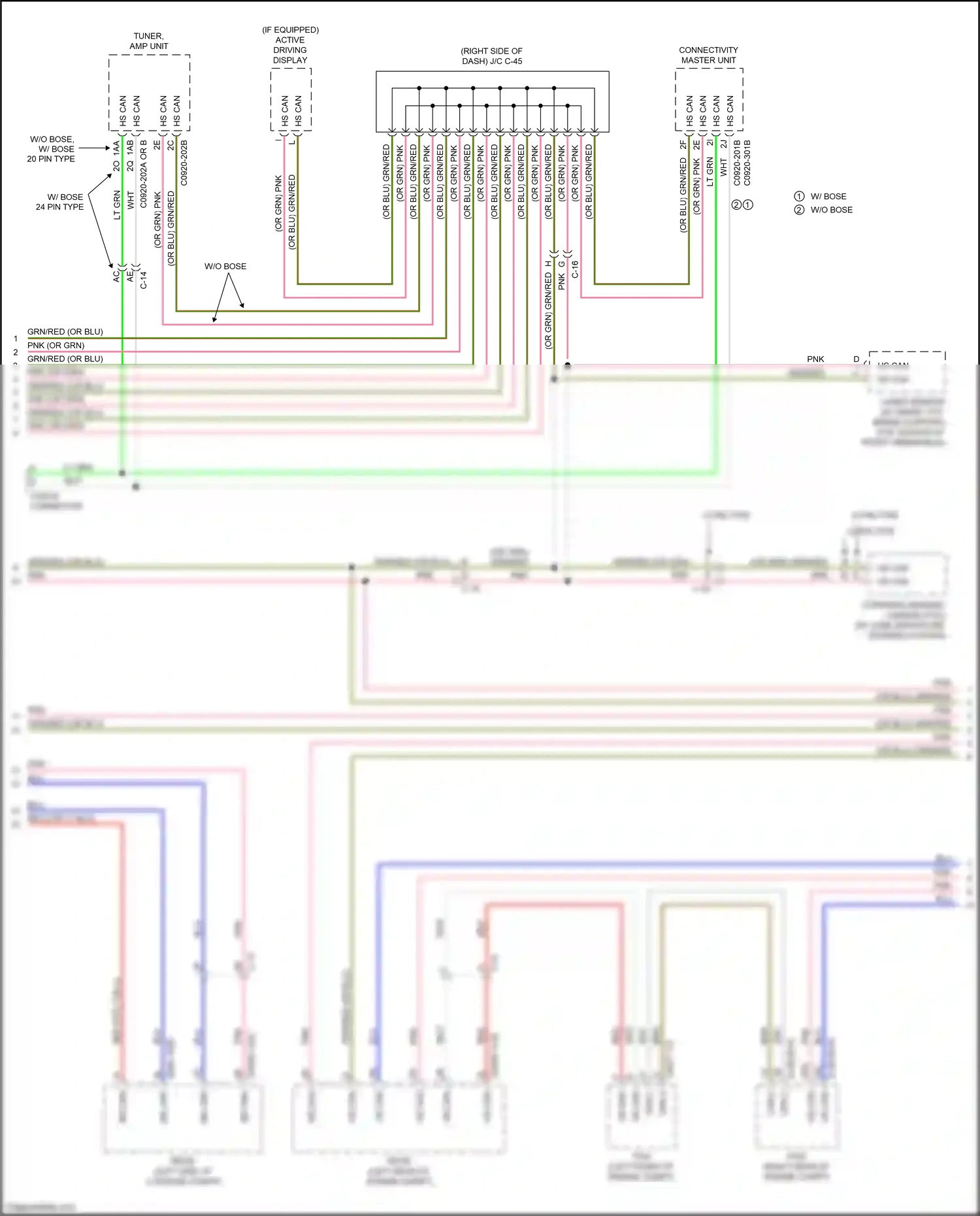 Mazda CX-9 II (2016-2021) connectivity master unit wiring diagram  (1 of 6)