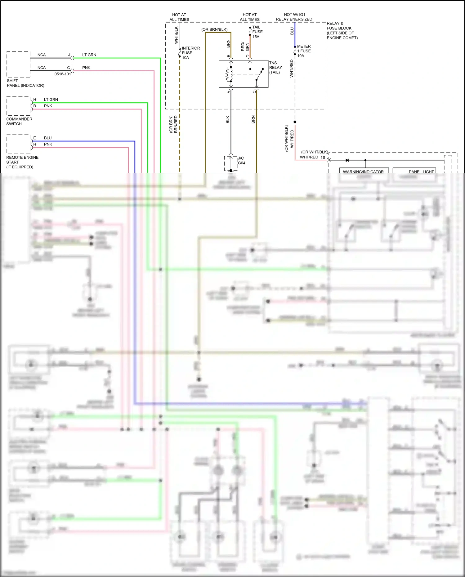 Mazda CX-9 II (2016-2021) drive selection switch wiring diagram  (1 of 2)