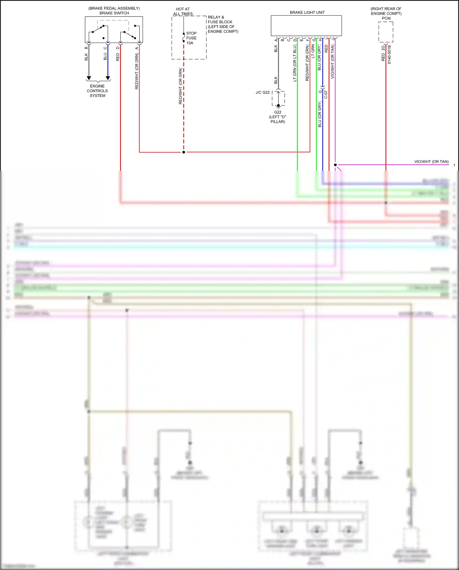 Mazda CX-9 II (2016-2021) engine controls system wiring diagram  (5 of 7)