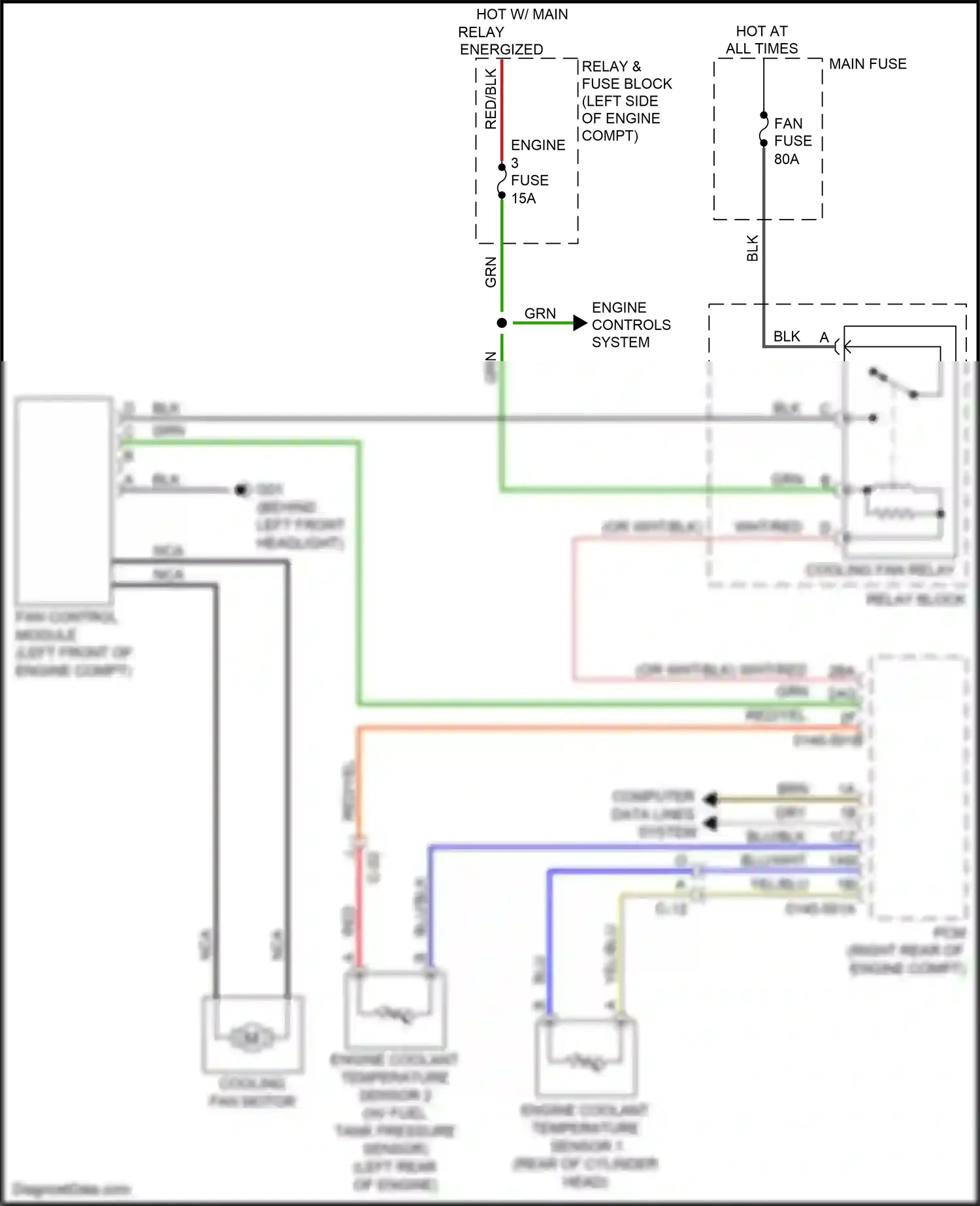 Mazda CX-9 II (2016-2021) engine controls system wiring diagram  (3 of 7)