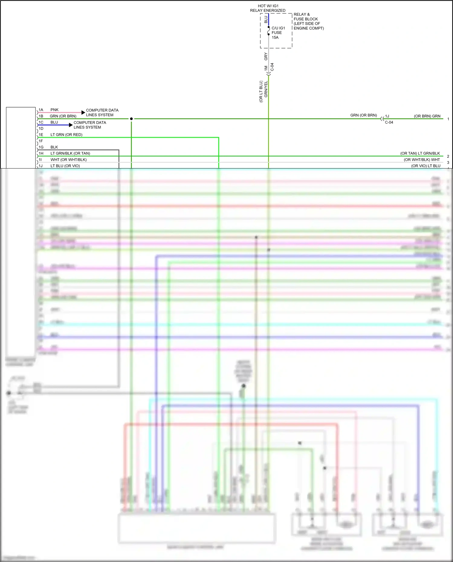 Mazda CX-9 II (2016-2021) front climate control unit wiring diagram  (1 of 3)