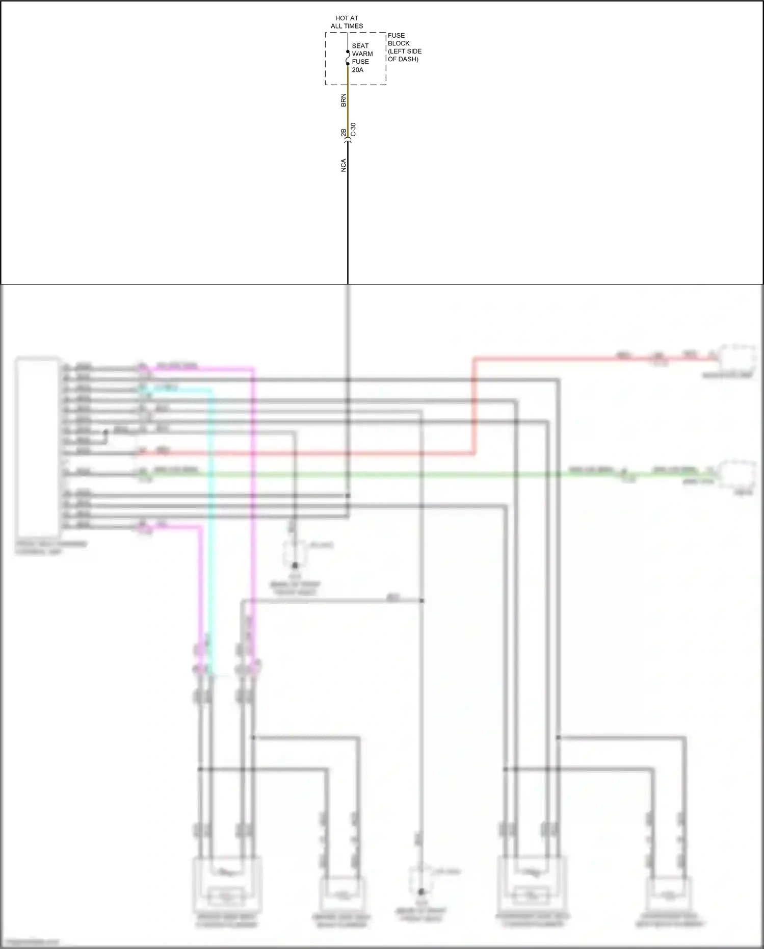 Mazda CX-9 II (2016-2021) indicator unit wiring diagram  (1 of 3)