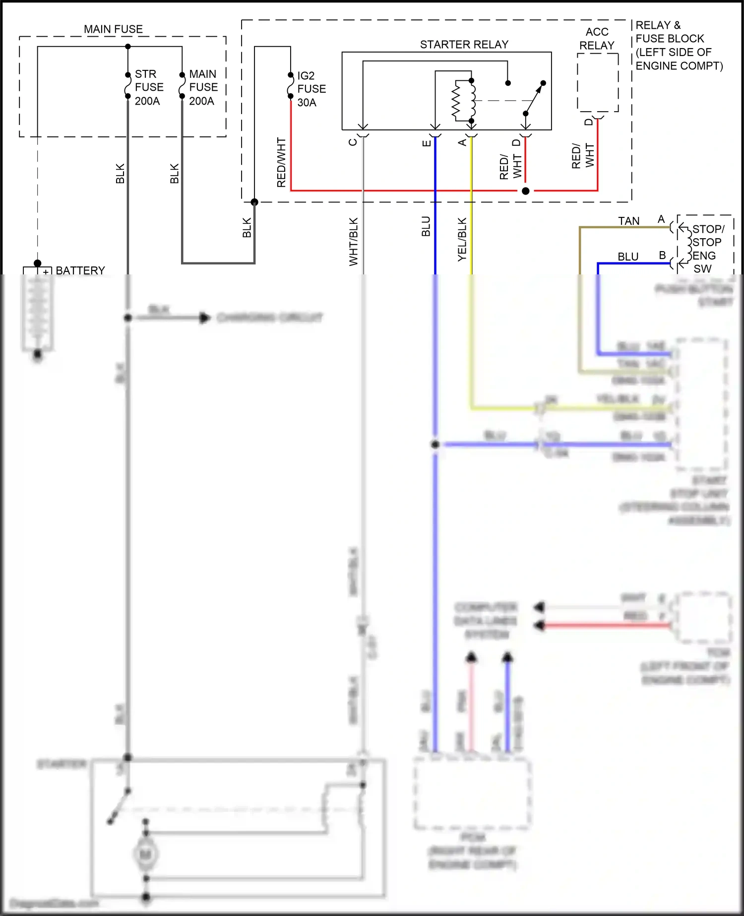 Mazda CX-9 II (2016-2021) push button start wiring diagram  (4 of 4)
