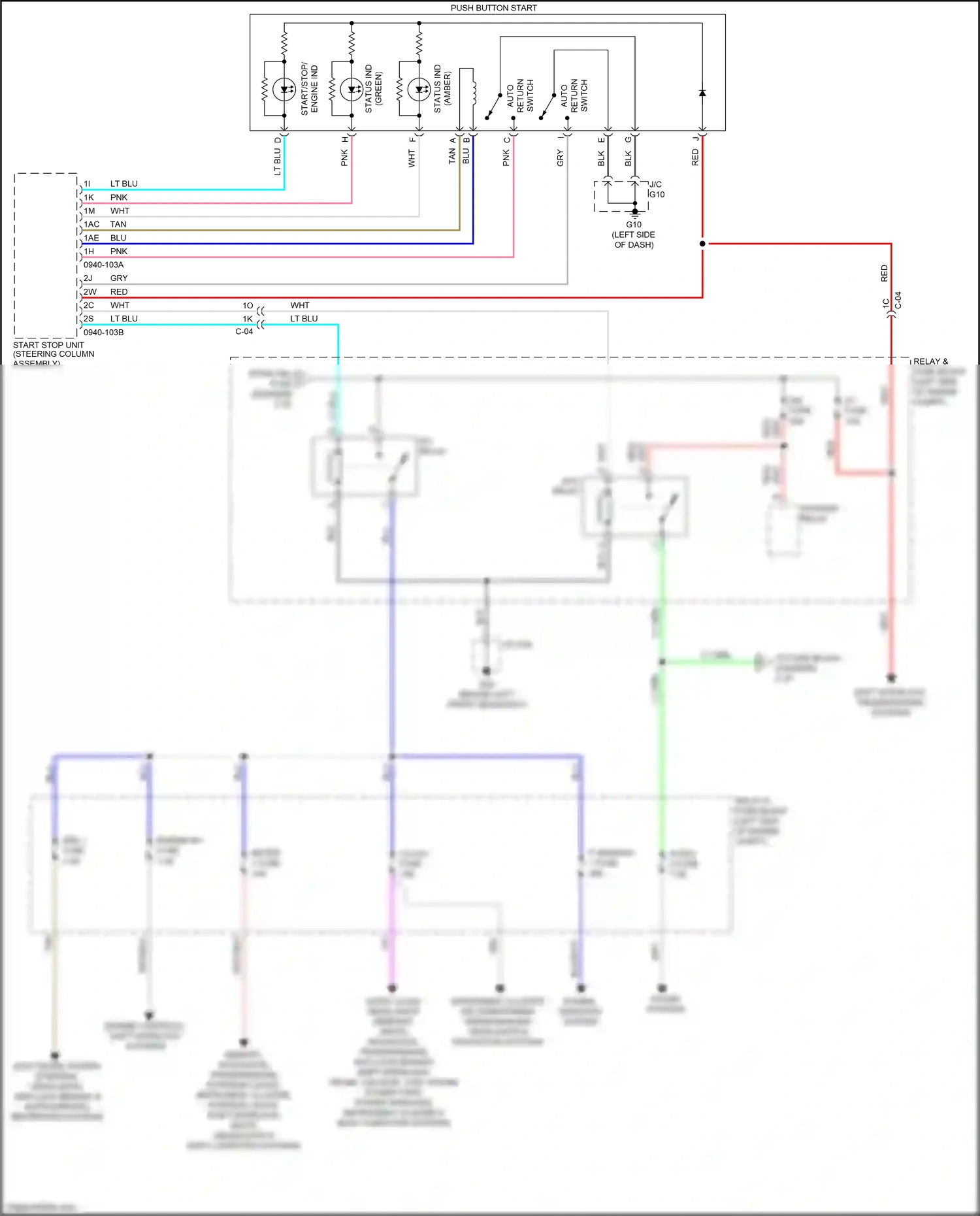 Mazda CX-9 II (2016-2021) shift interlock, transmissions systems wiring diagram  (1 of 1)