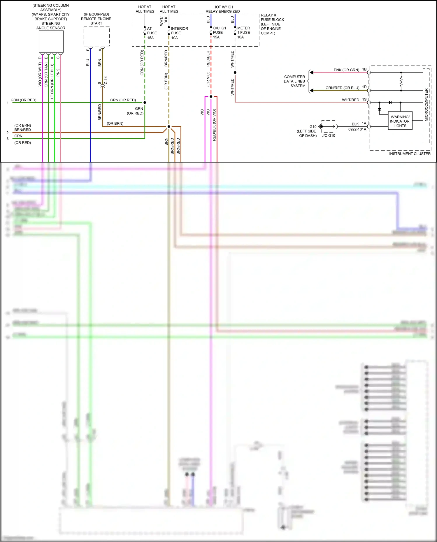 Mazda CX-9 II (2016-2021) steering angle sensor wiring diagram  (2 of 3)
