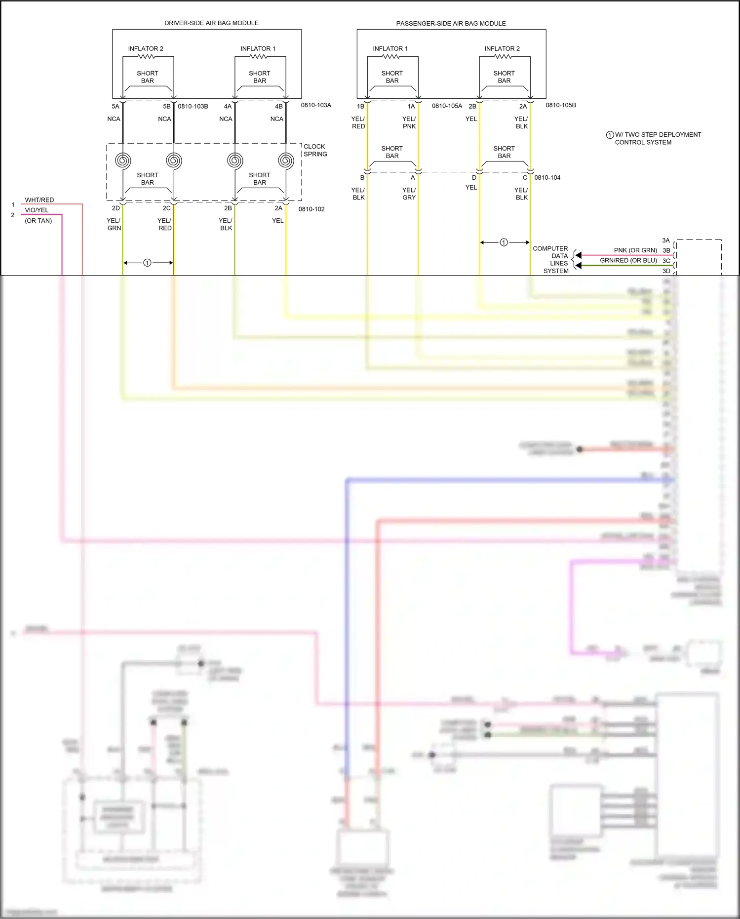 Mazda CX-9 II (2016-2021) warning/ indicator wiring diagram  (1 of 1)