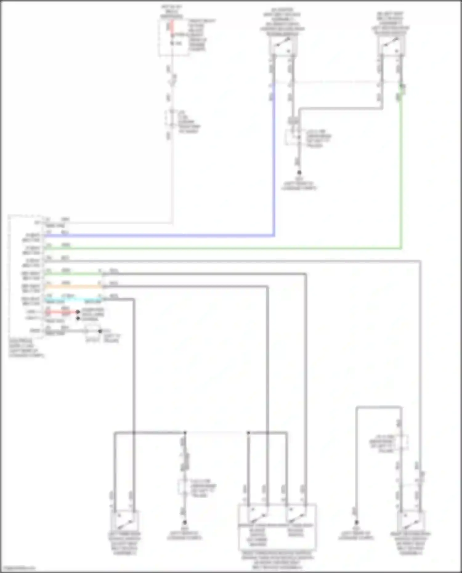 CX-90 Mazda I (2023-2024): Rear seat belt reminder circuit