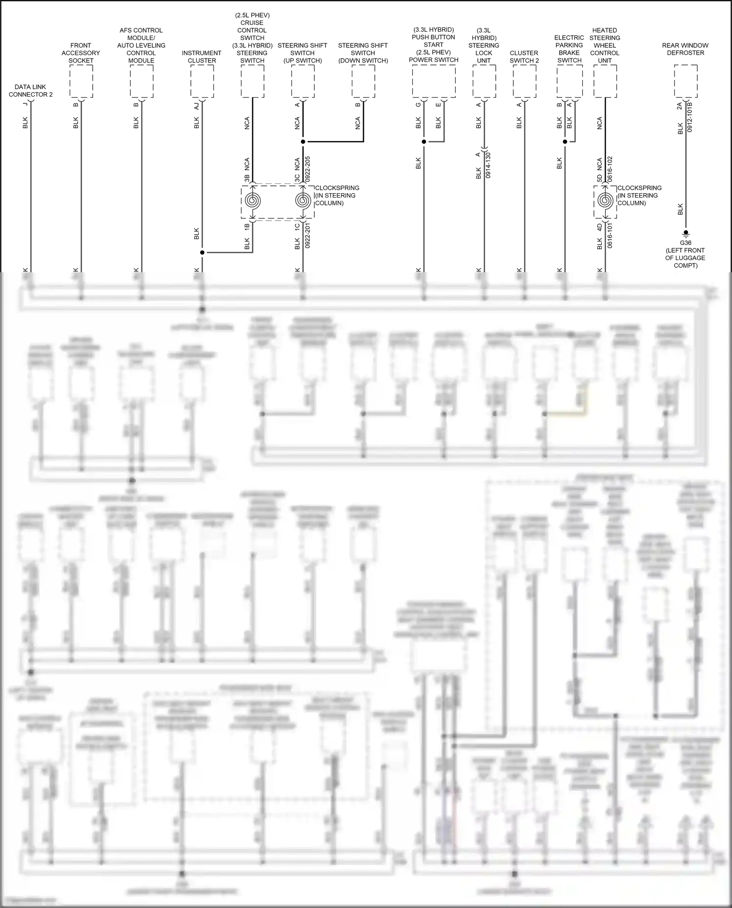 Mazda CX-90 I (2023-2024) front accessory socket wiring diagram  (1 of 3)