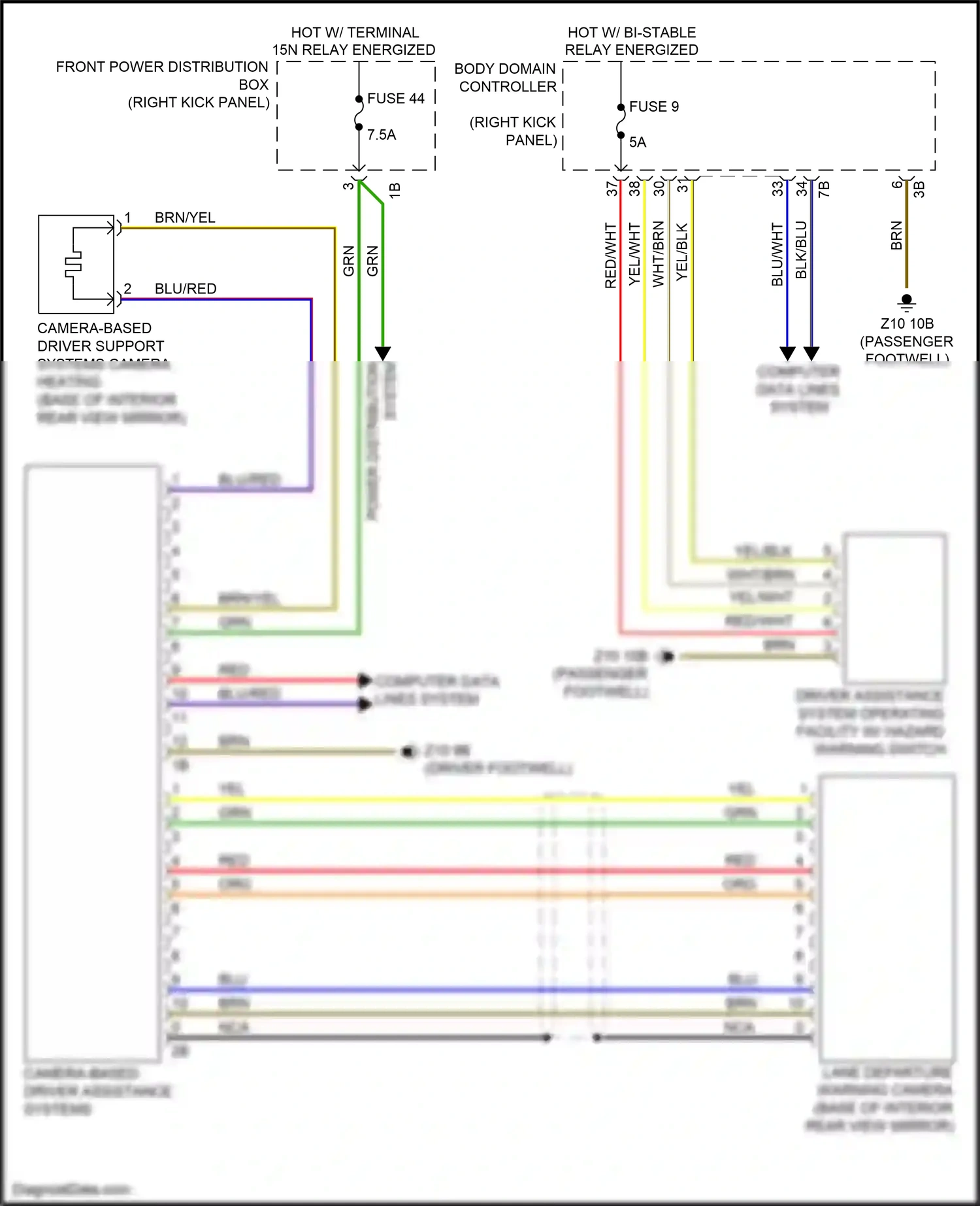 Mazda Flair Wagon III (2017-2023) camera-based driver support systems camera heating wiring diagram  (1 of 1)