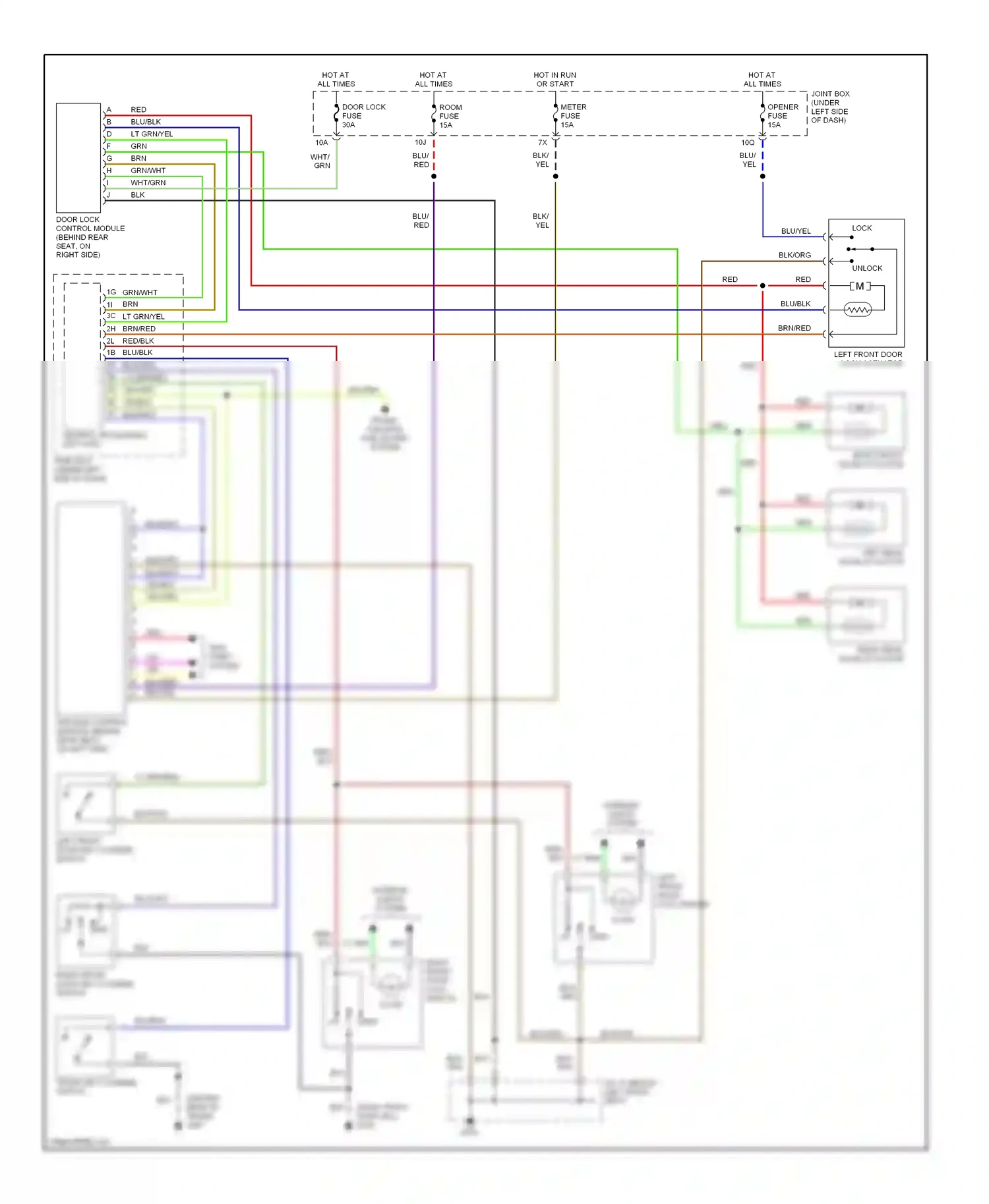 Mazda Millenia I facelift (2000-2003) central processing unit (cpu) wiring diagram  (5 of 6)