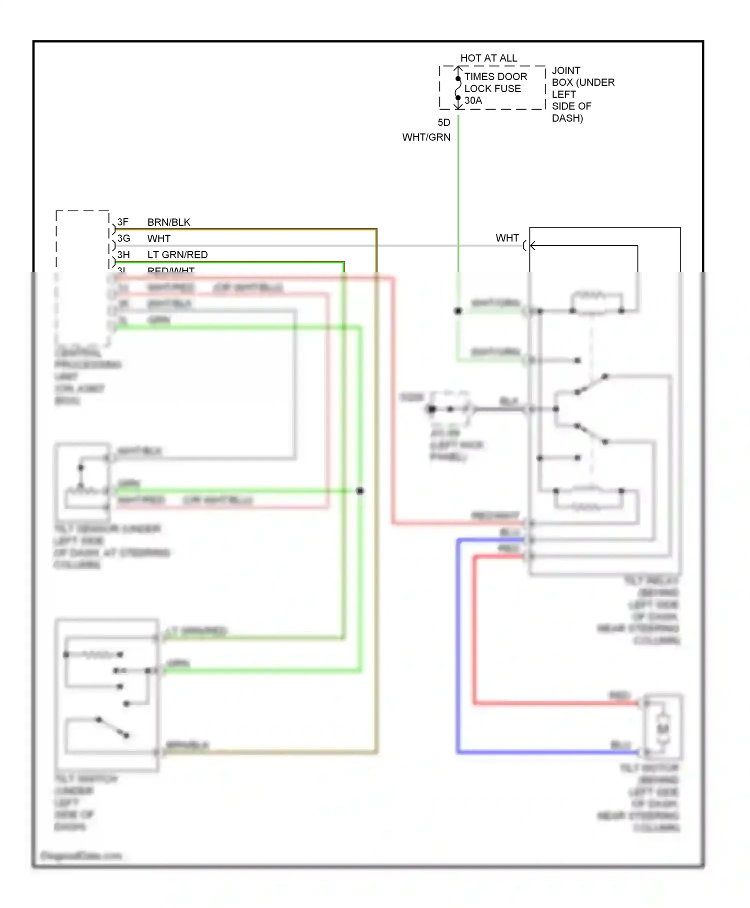 Mazda Millenia I facelift (2000-2003) central processing unit (on joint box) wiring diagram  (1 of 2)