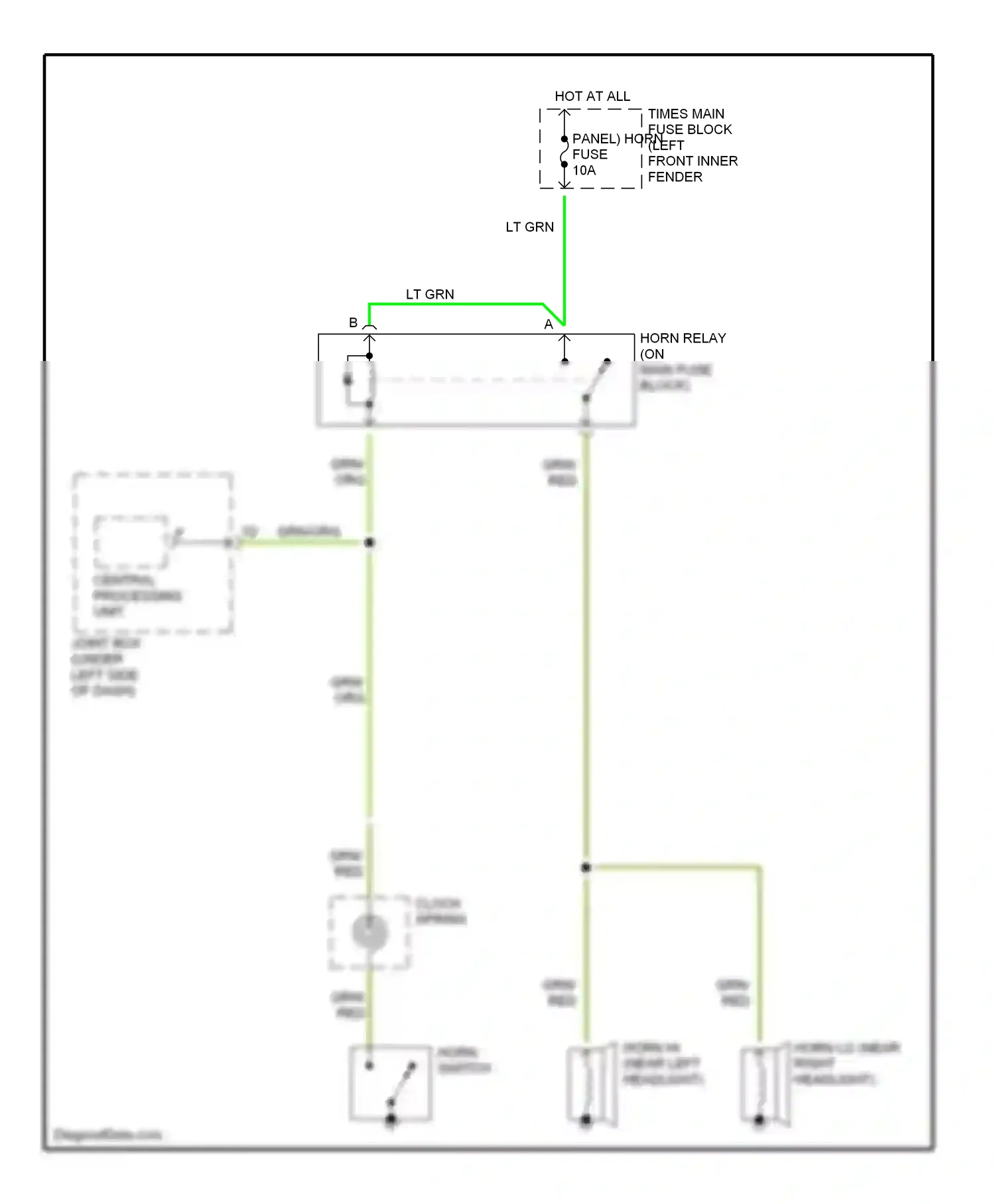 Mazda Millenia I facelift (2000-2003) central processing unit wiring diagram  (2 of 3)
