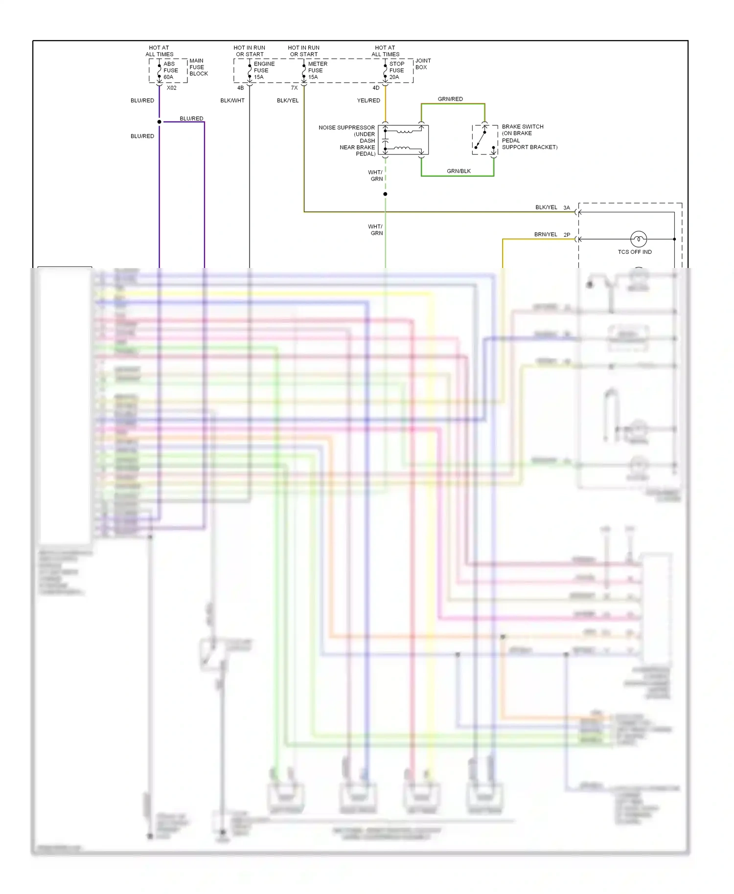 Mazda Millenia I facelift (2000-2003) micro- processor wiring diagram  (2 of 2)
