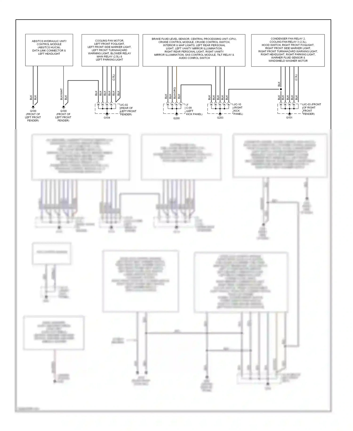 Mazda Millenia I facelift (2000-2003) sas control module wiring diagram  (1 of 1)