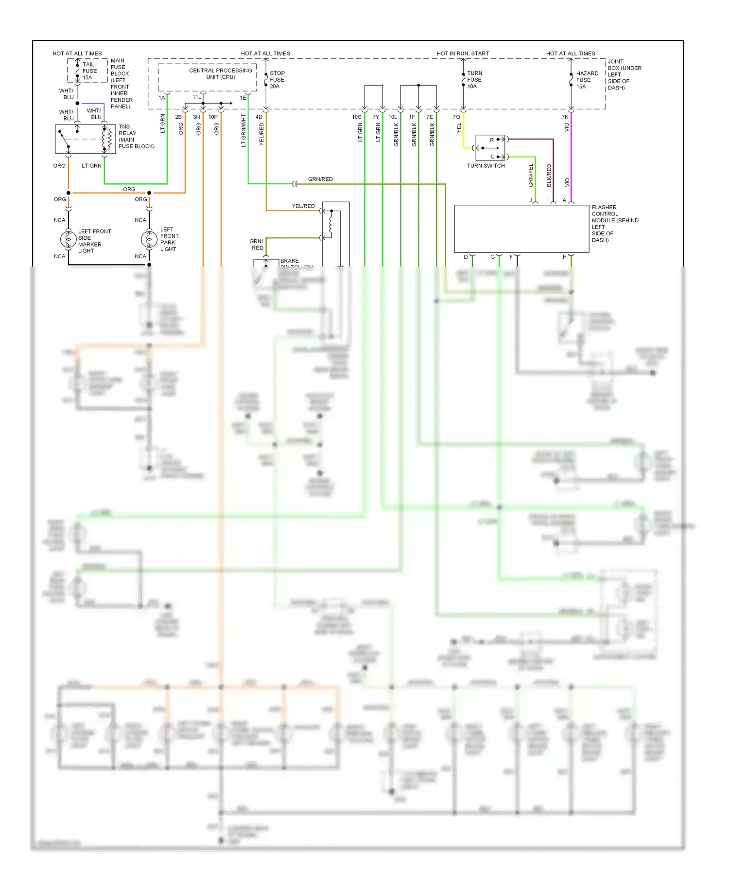 Mazda Millenia I facelift (2000-2003) shift interlock system wiring diagram  (1 of 1)
