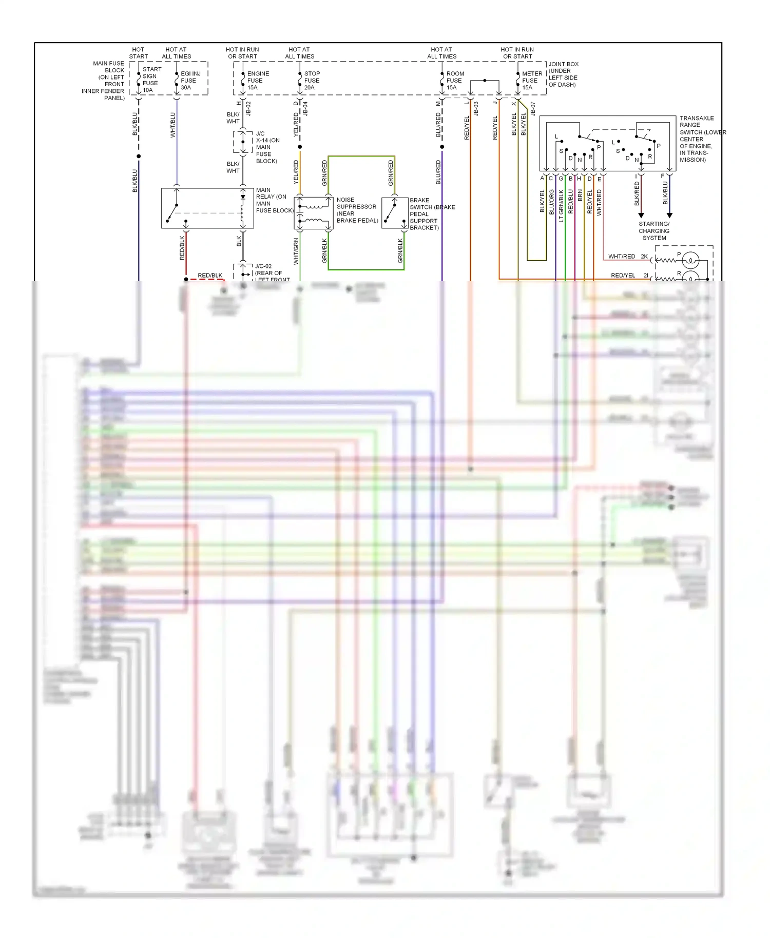 Mazda Millenia I facelift (2000-2003) tcc ctrl wiring diagram  (1 of 2)