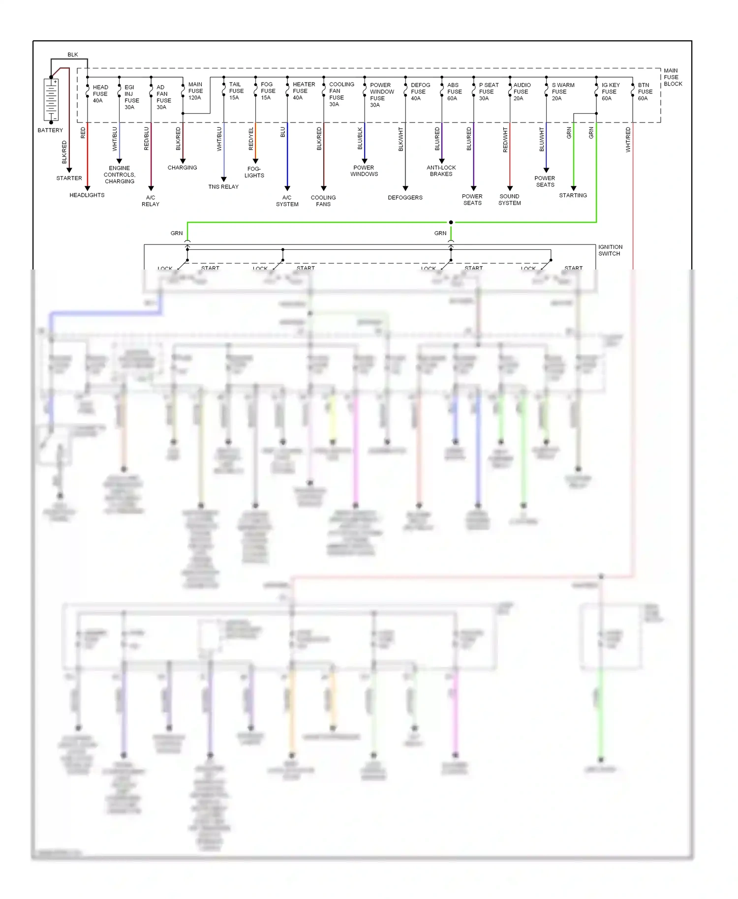 Mazda Millenia I facelift (2000-2003) transaxle control module wiring diagram  (1 of 2)