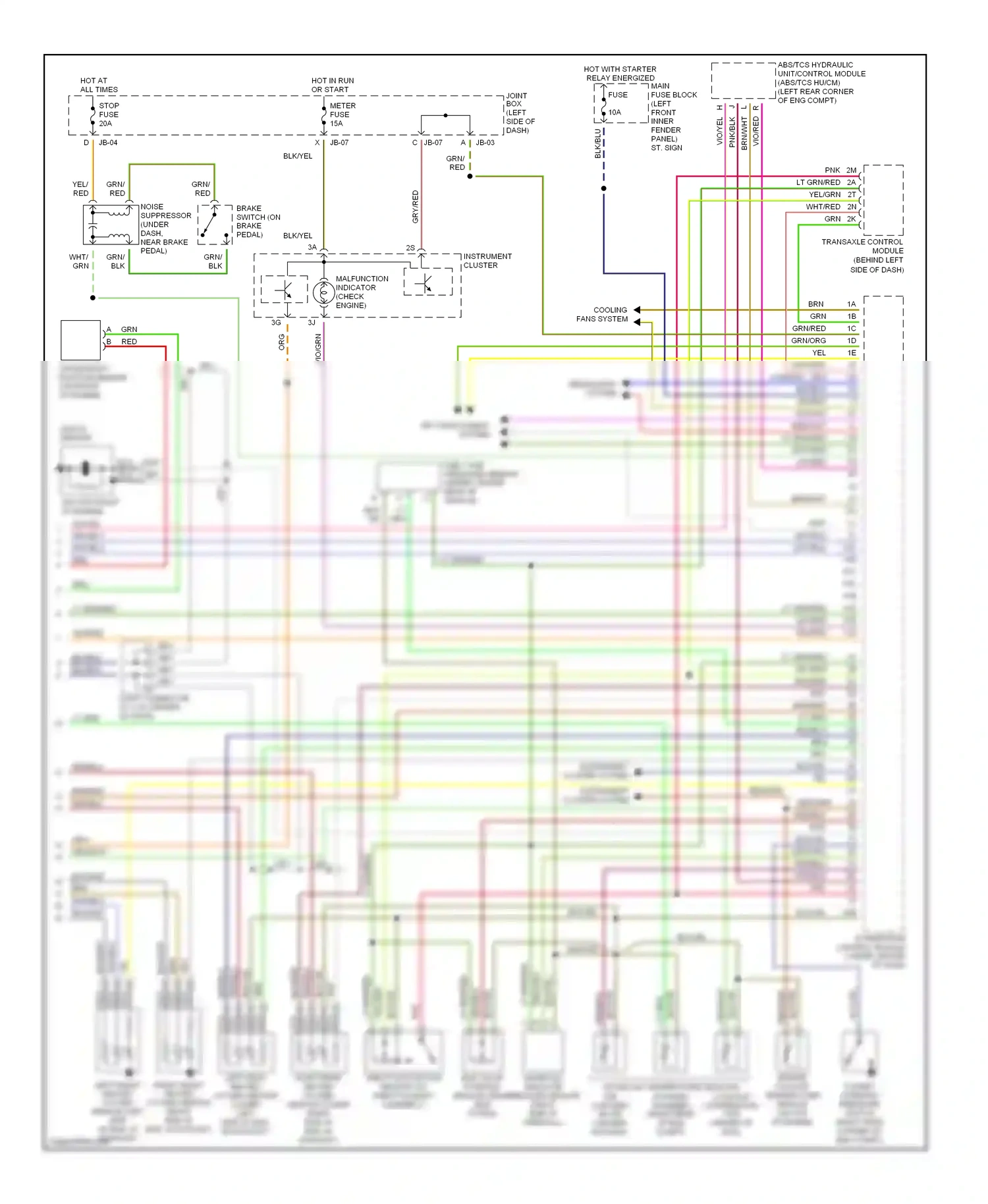 Mazda Millenia I facelift (2000-2003) transaxle control module wiring diagram  (2 of 2)