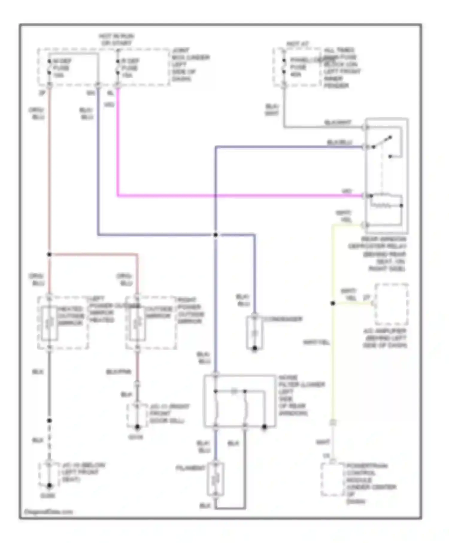 Millenia Mazda I (1994-2000): Defogger circuit