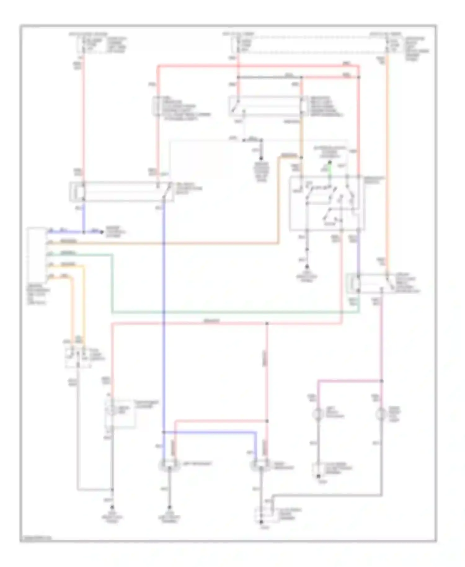 Millenia Mazda I (1994-2000): Headlight circuit, with drl