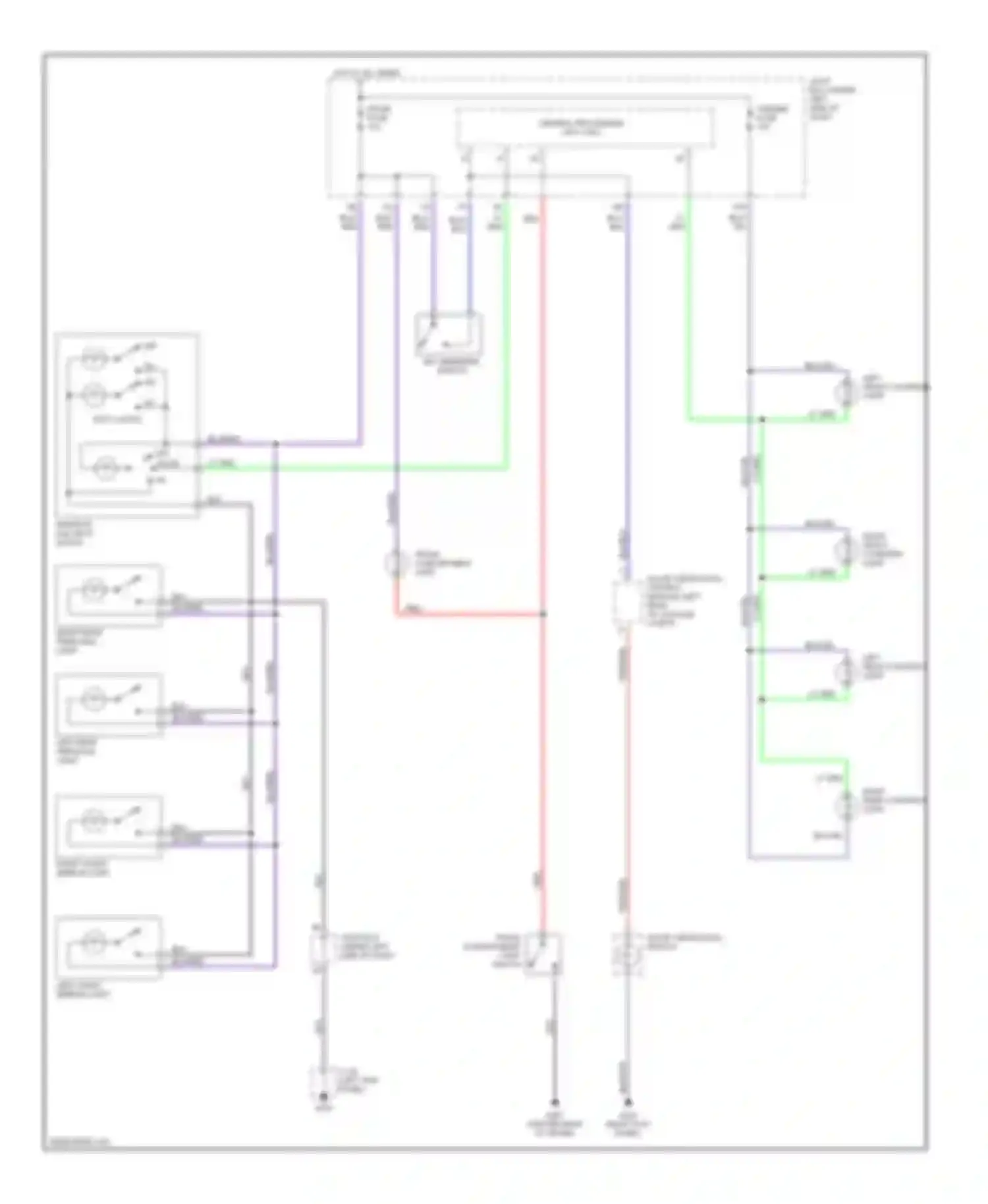 Millenia Mazda I (1994-2000): Courtesy lamps circuit