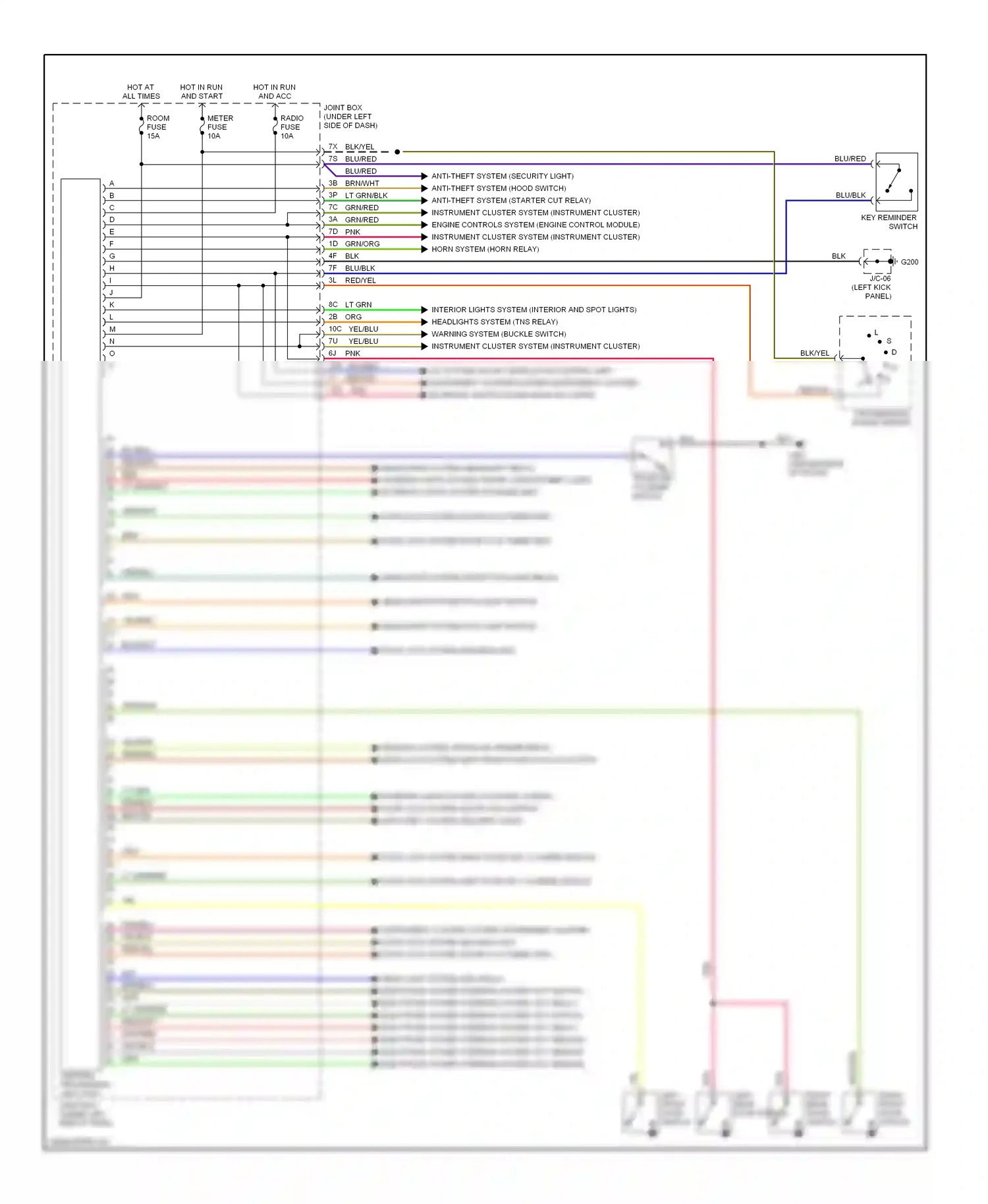 Mazda Millenia I (1994-2000) central processing unit (cpu) wiring diagram  (2 of 7)