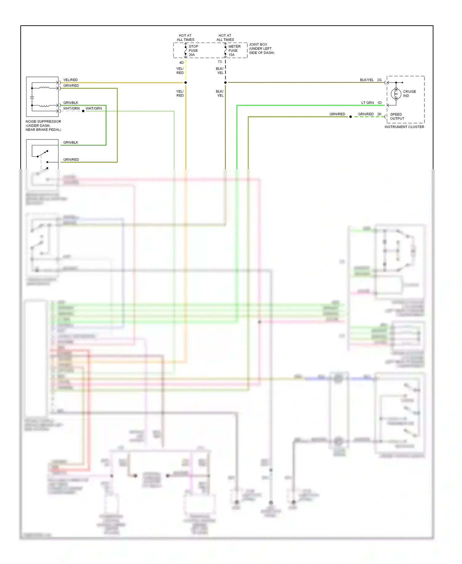 Mazda Millenia I (1994-2000) clock- spring wiring diagram  (1 of 3)