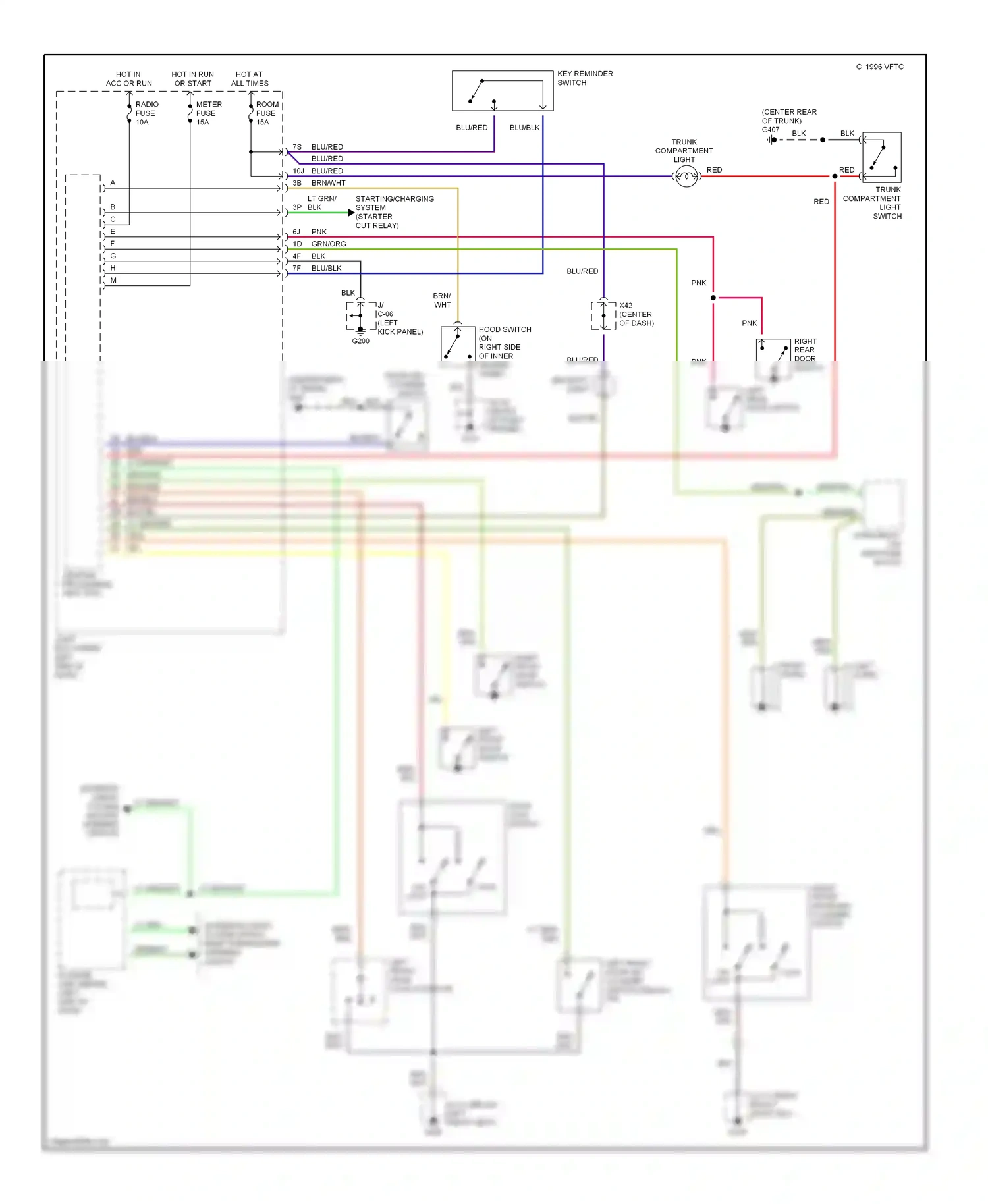 Mazda Millenia I (1994-2000) security light wiring diagram  (1 of 1)