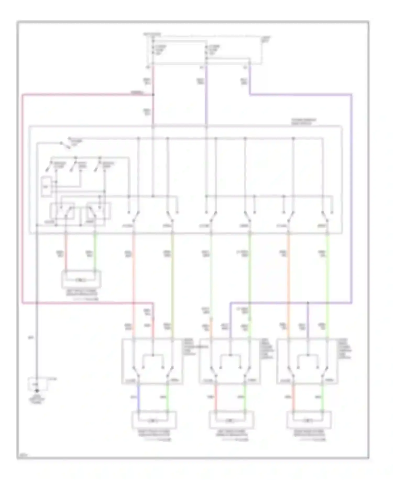 MPV Mazda I (1988-1999): Power window circuit
