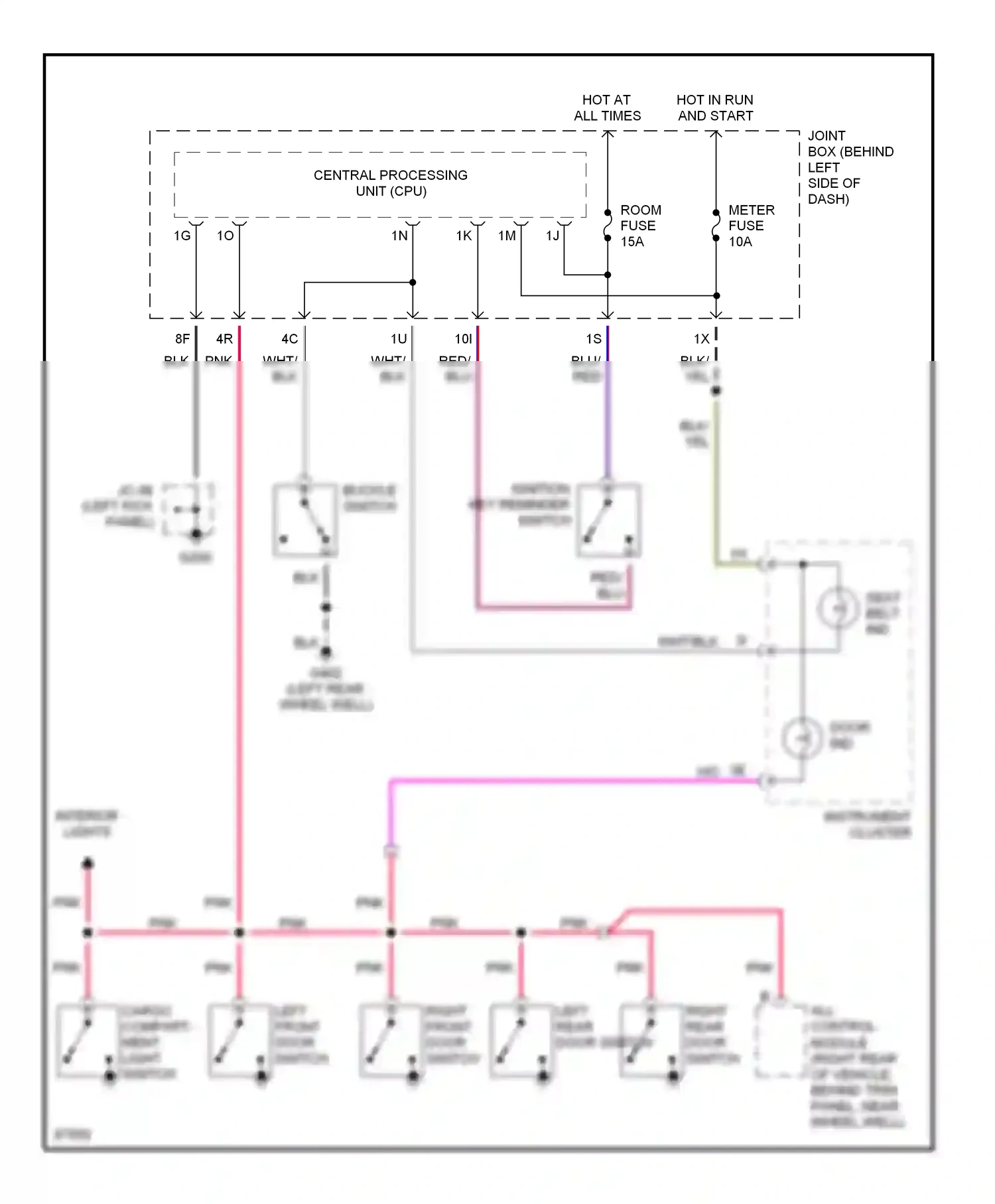 Mazda MPV I (1988-1999) central processing unit (cpu) wiring diagram  (5 of 6)