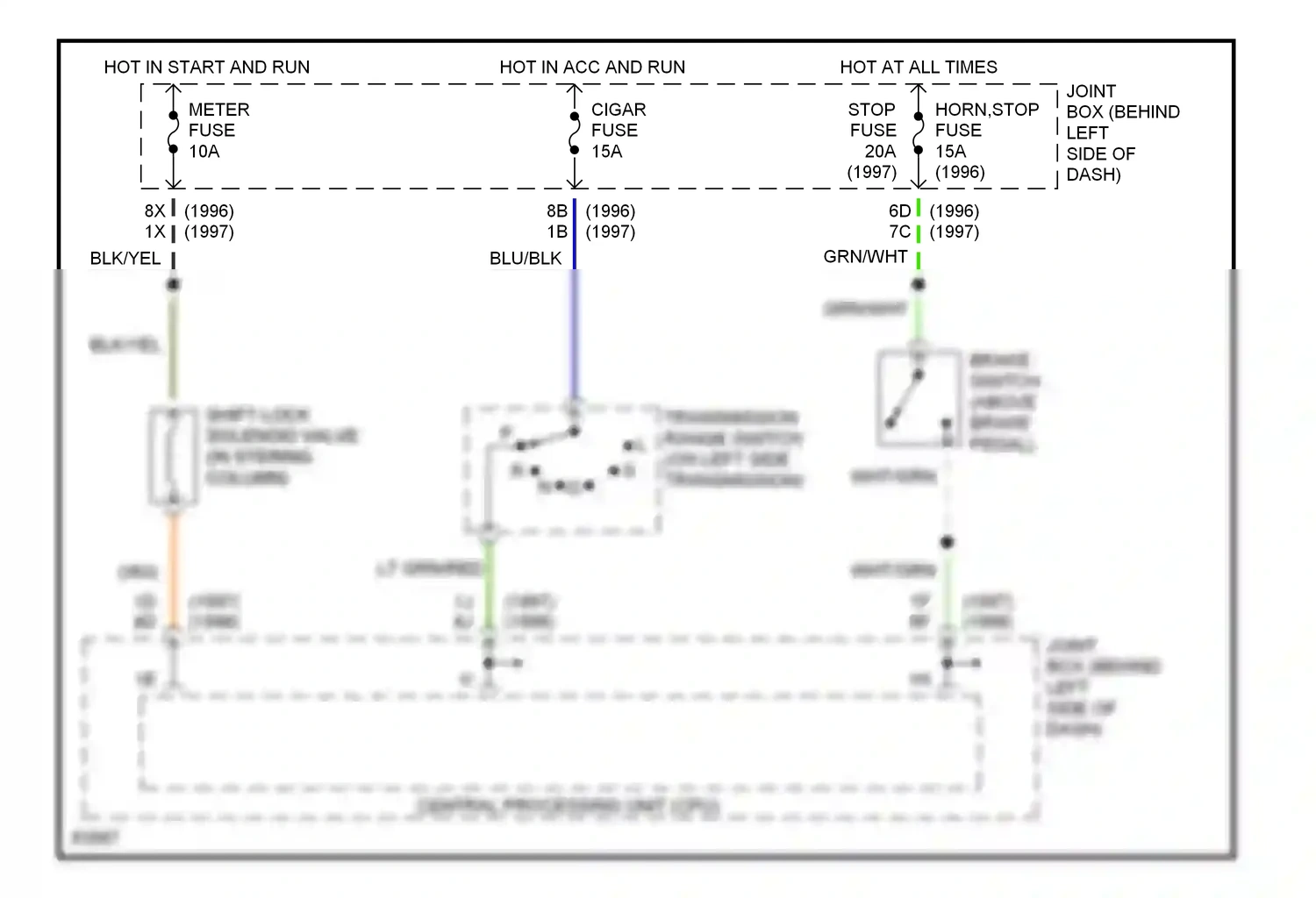 Mazda MPV I (1988-1999) central processing unit (cpu) wiring diagram  (4 of 6)