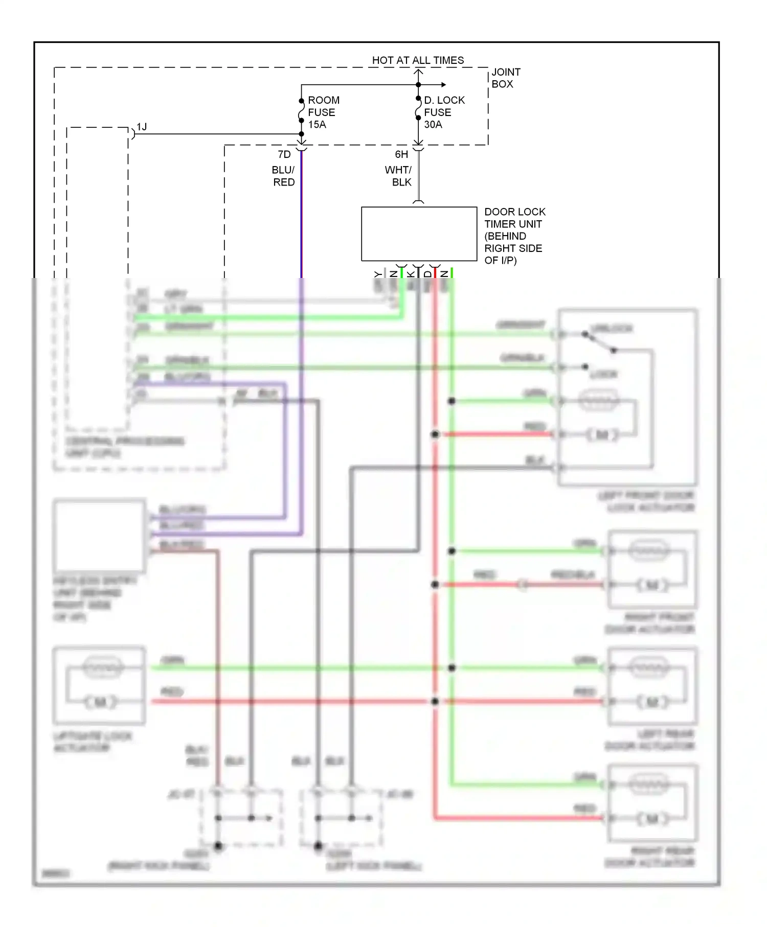Mazda MPV I (1988-1999) central processing unit (cpu) wiring diagram  (2 of 6)