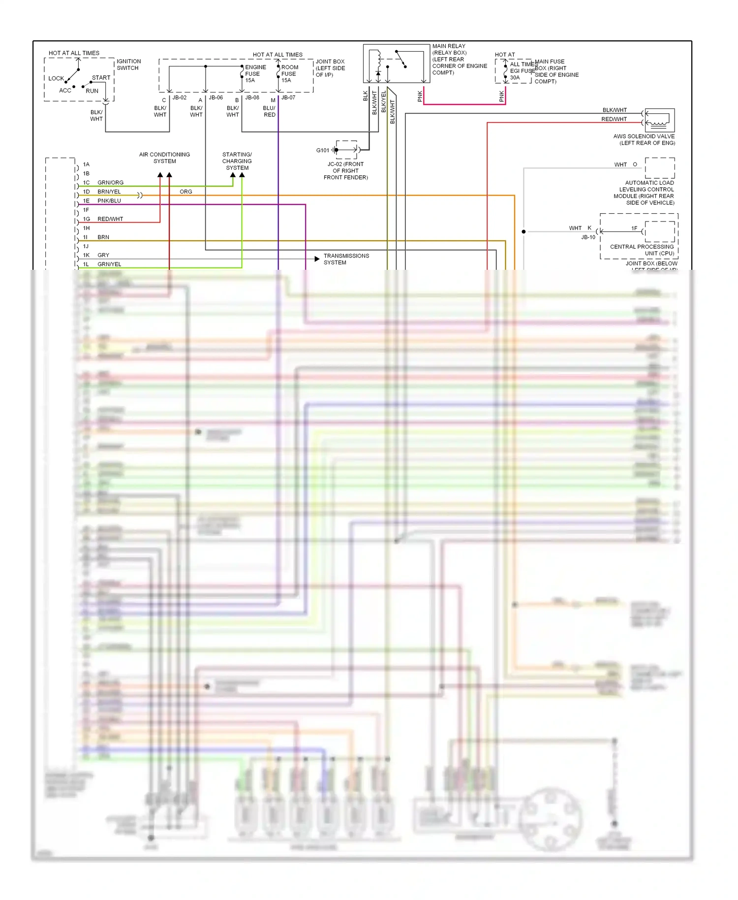 Mazda MPV I (1988-1999) central processing unit (cpu) wiring diagram  (6 of 6)
