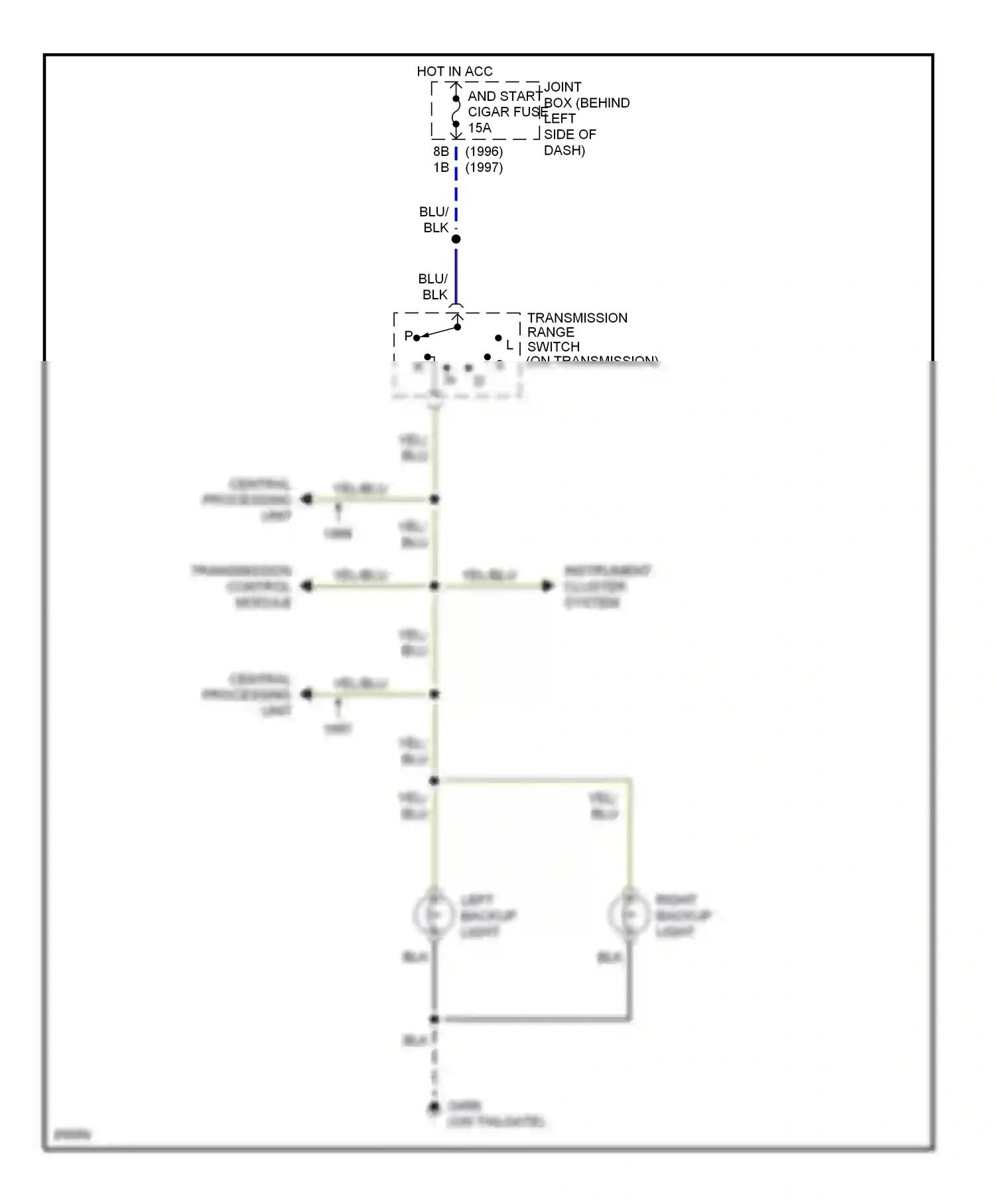 Mazda MPV I (1988-1999) central processing unit wiring diagram  (1 of 3)