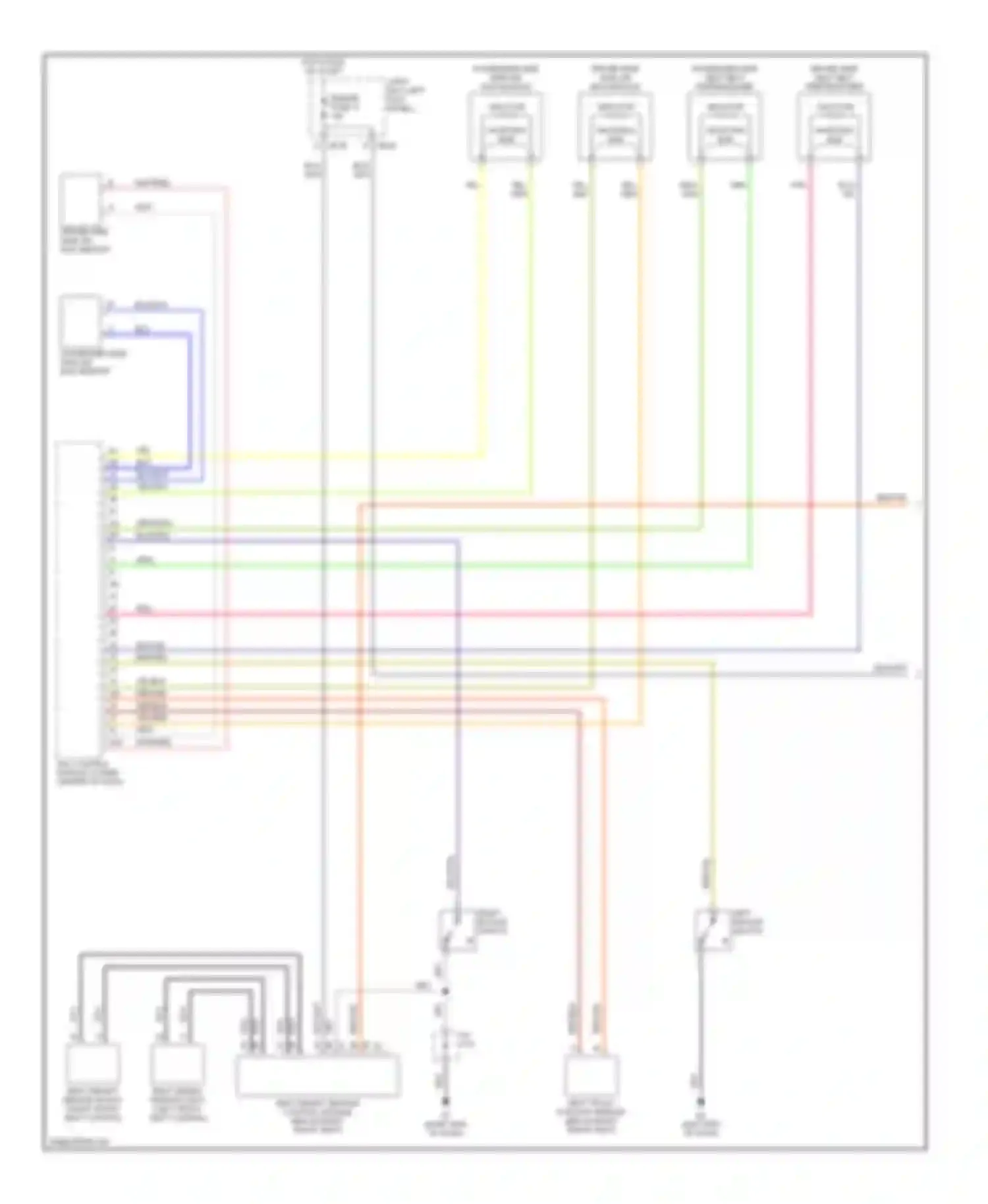 MPV Mazda II facelift (2003-2006): Supplemental restraints circuit (1 of 2)