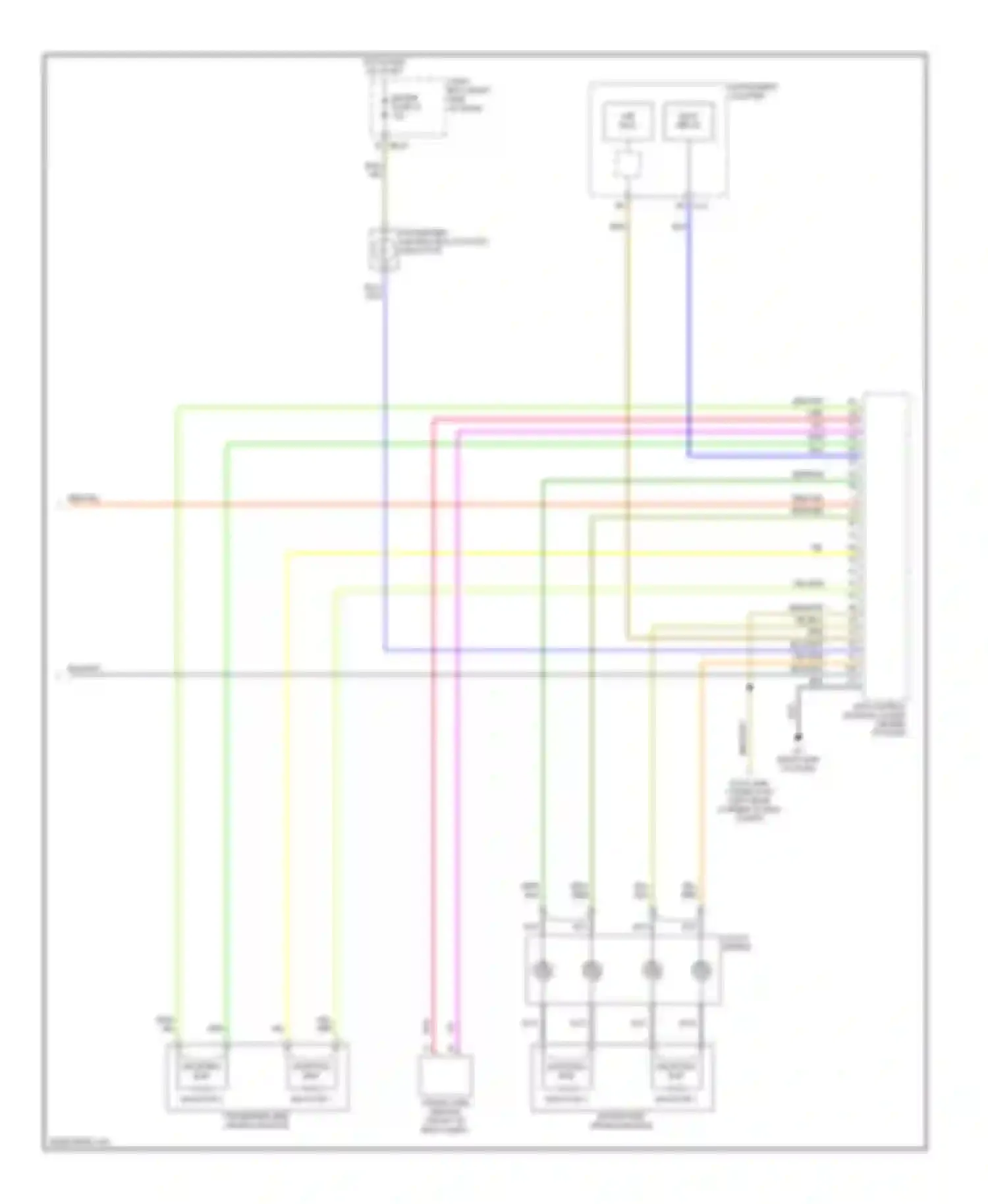 MPV Mazda II facelift (2003-2006): Supplemental restraints circuit (2 of 2)