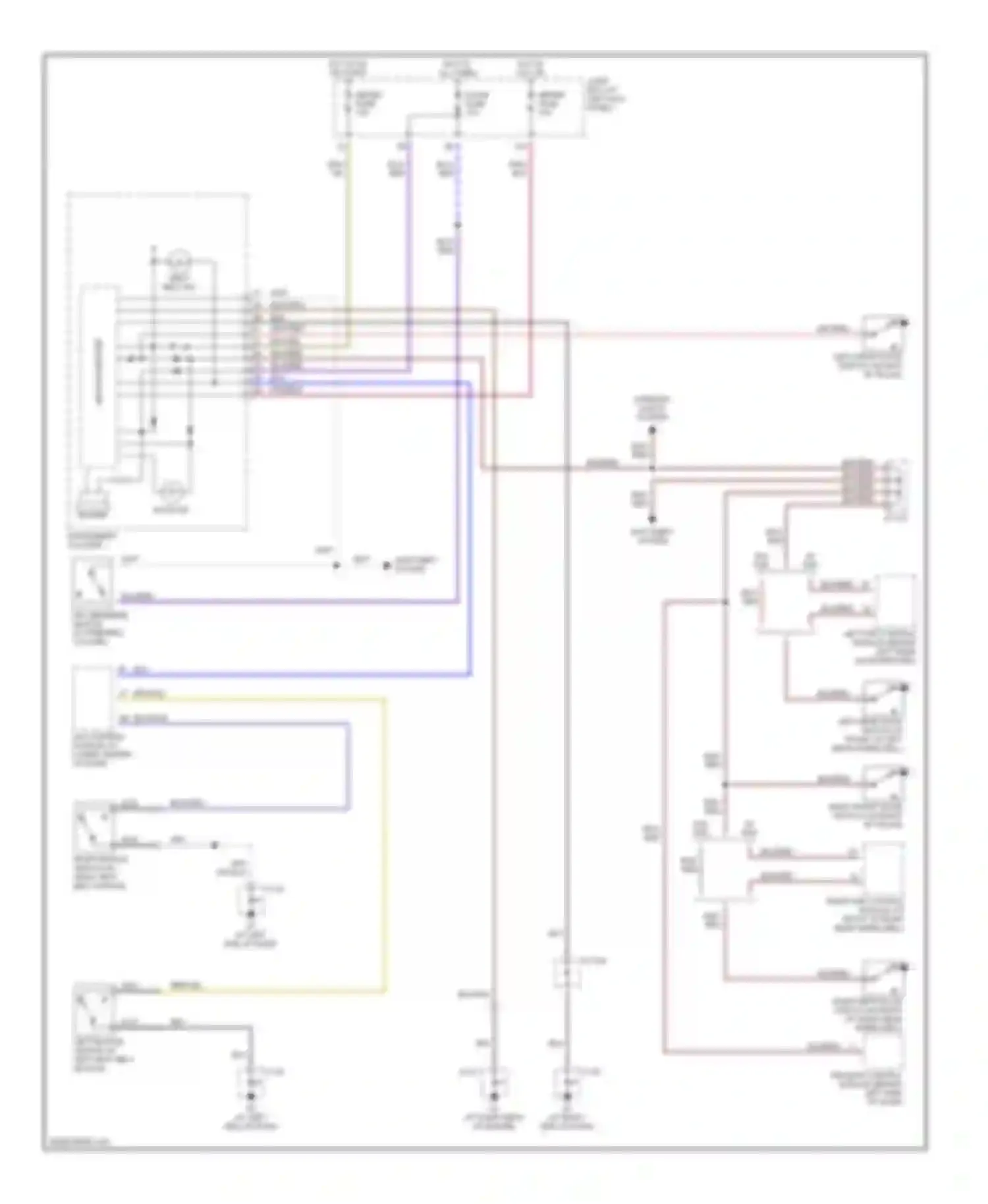 MPV Mazda II facelift (2003-2006): Warning systems circuit