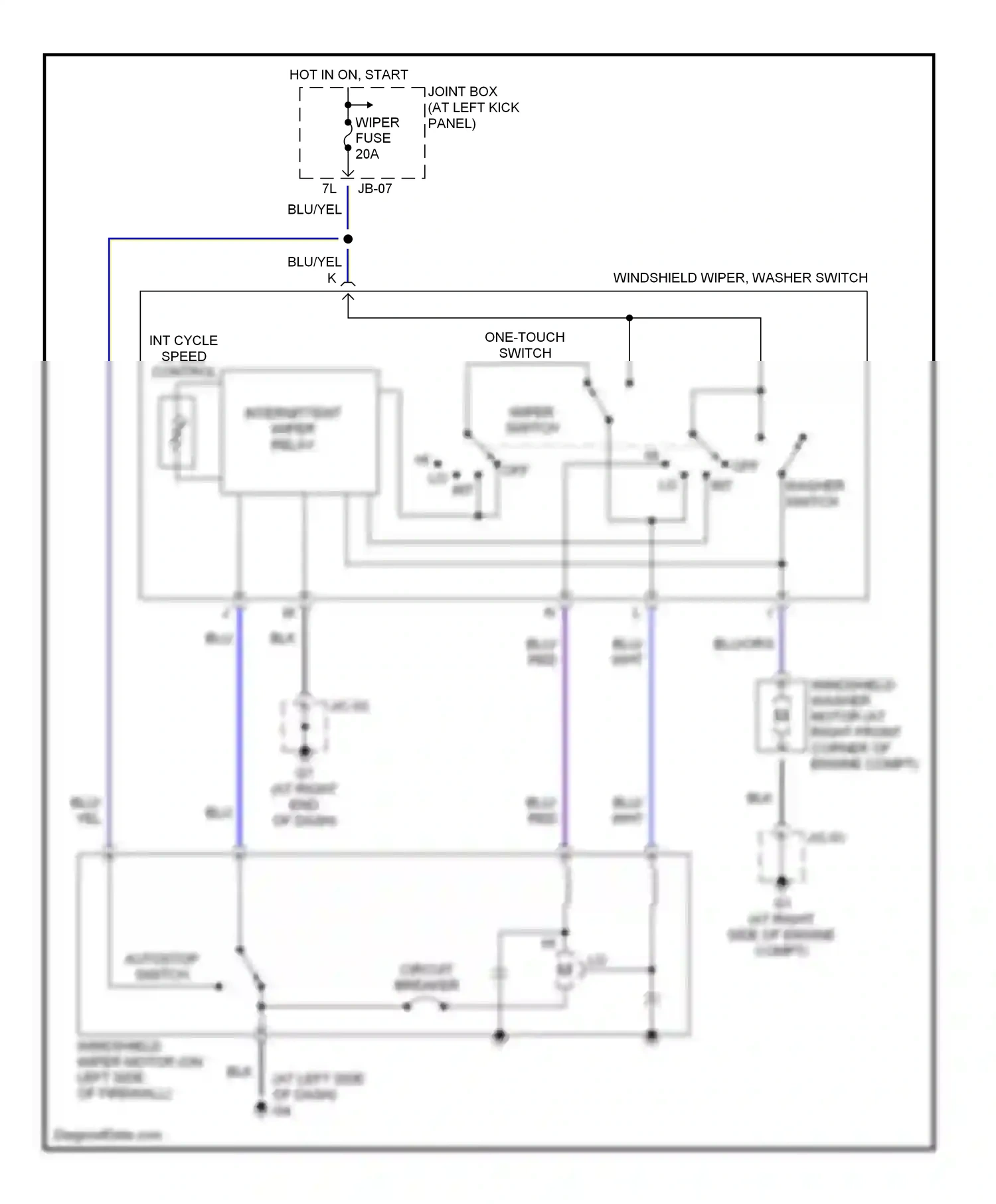 Mazda MPV II facelift (2003-2006) blu wiring diagram  (31 of 33)