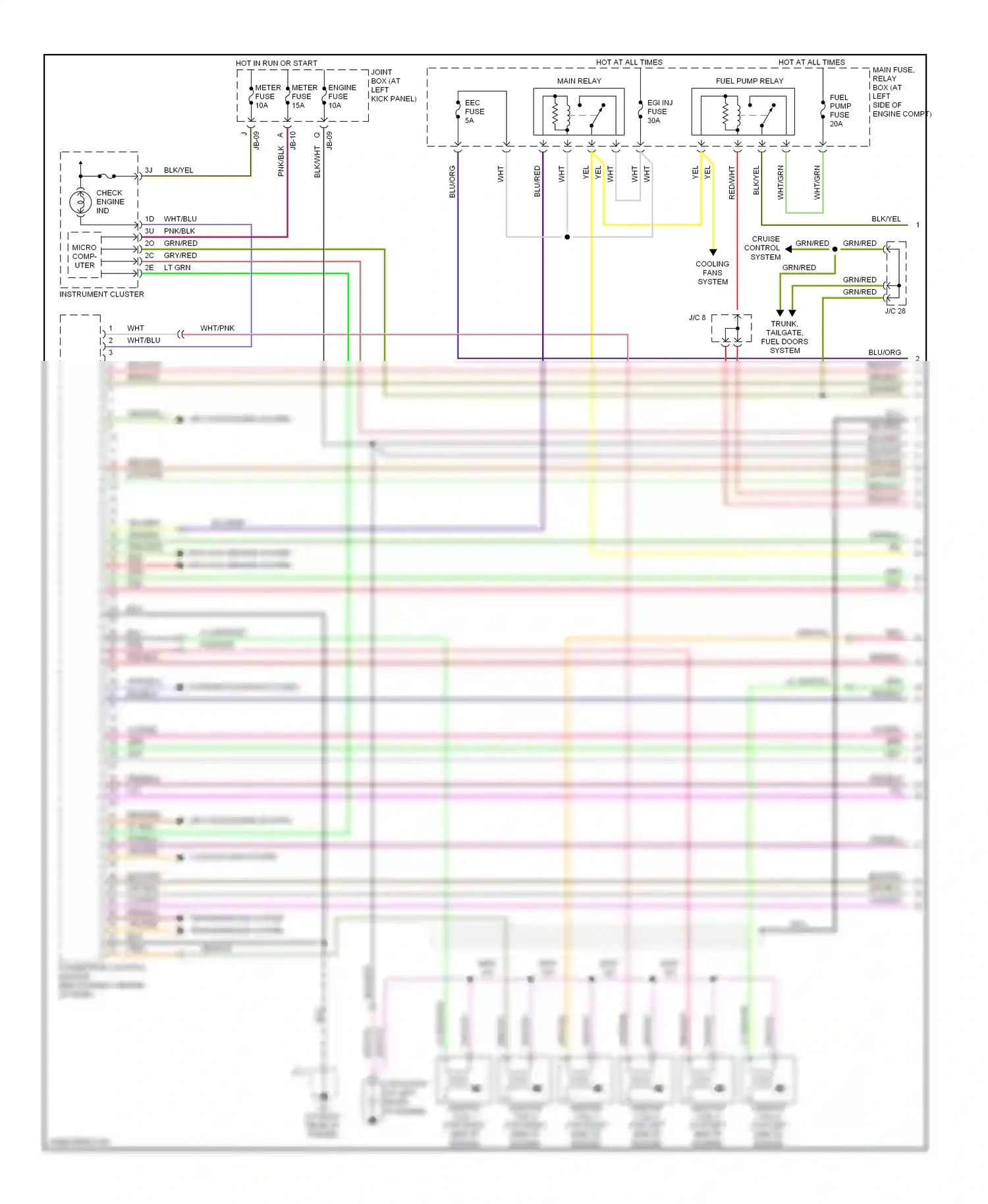 Mazda MPV II facelift (2003-2006) check engine ind wiring diagram  (1 of 1)