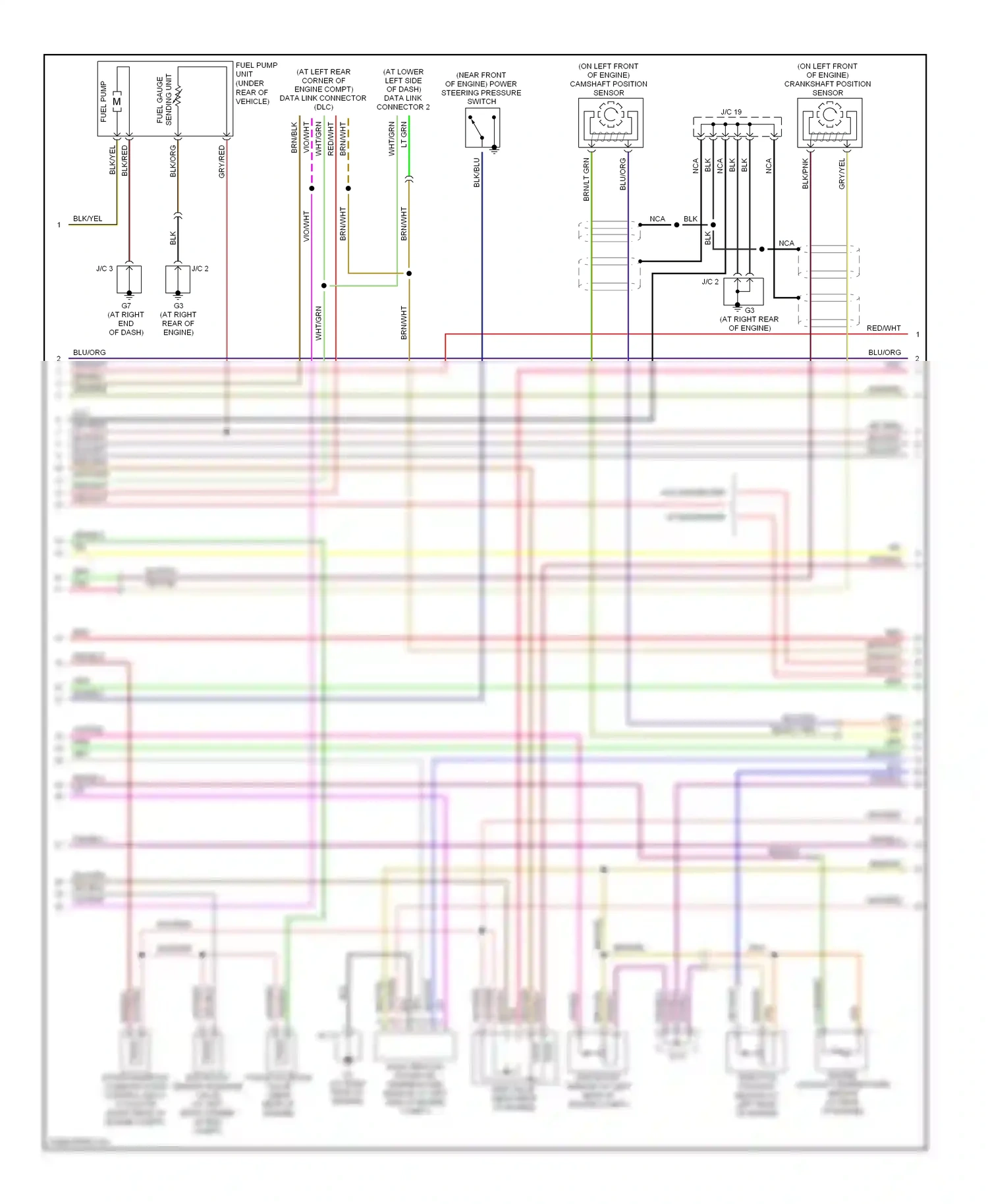 Mazda MPV II facelift (2003-2006) data link connector 2 wiring diagram  (1 of 1)