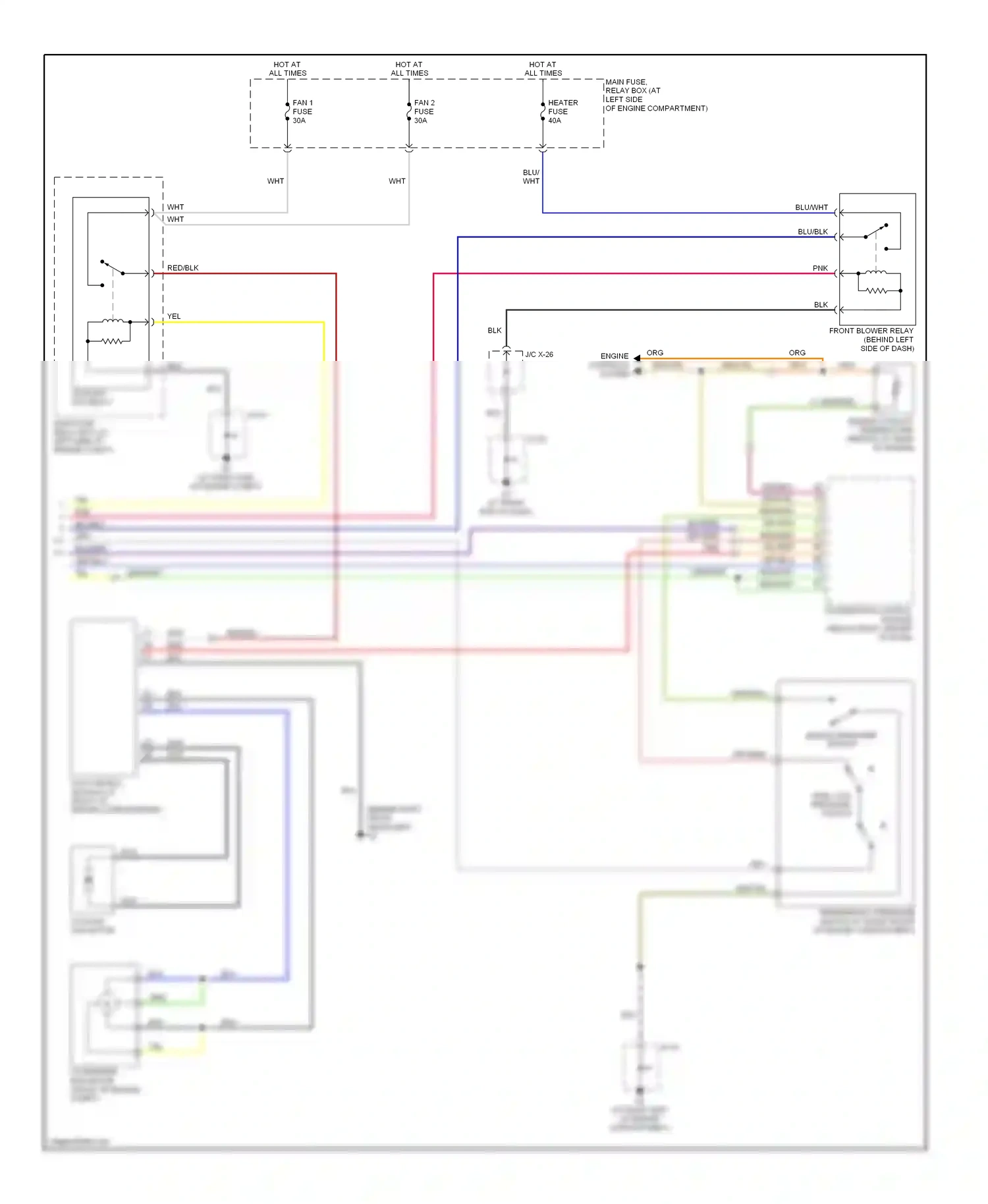 Mazda MPV II facelift (2003-2006) engine controls system wiring diagram  (5 of 7)