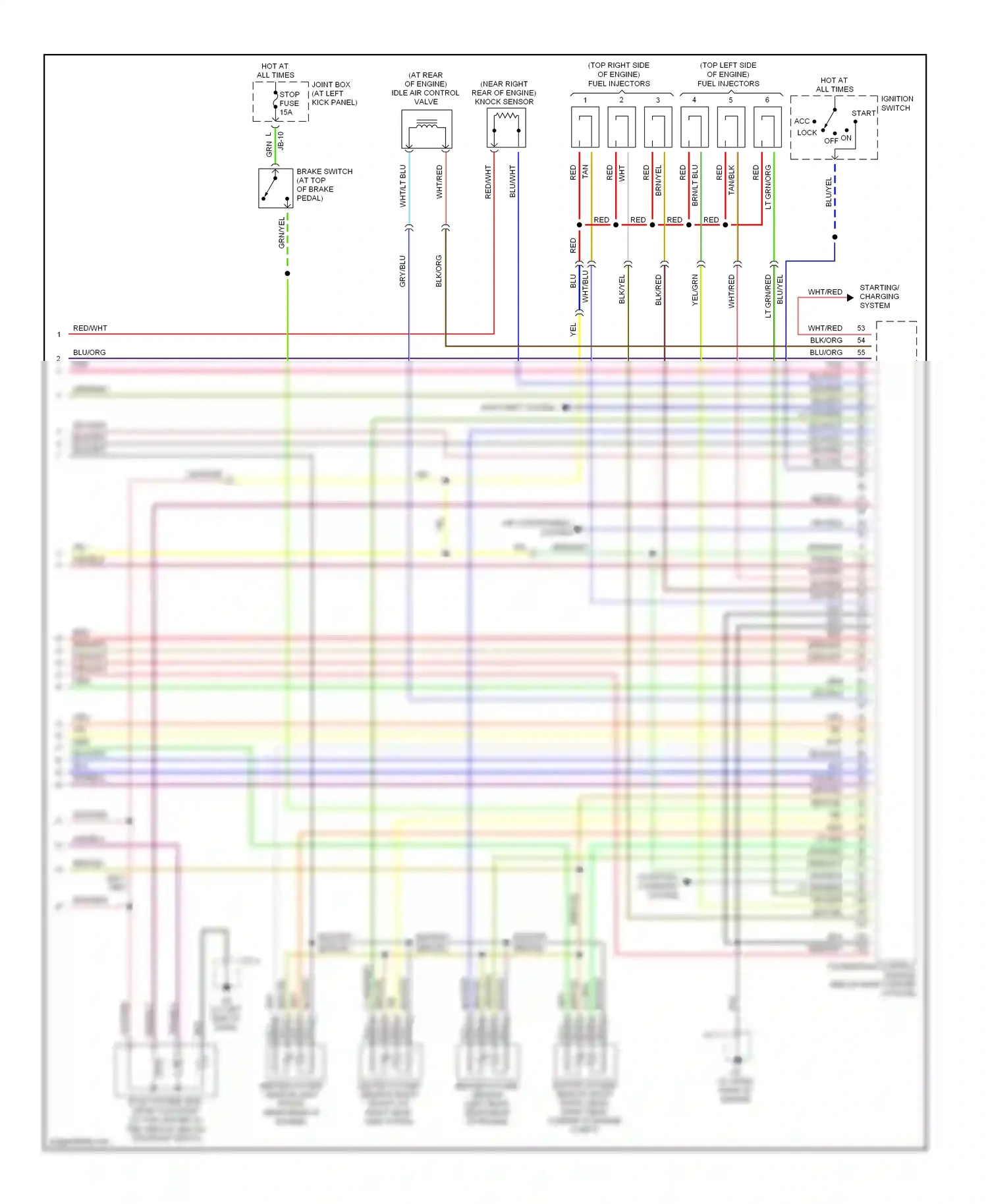 Mazda MPV II facelift (2003-2006) ignition switch wiring diagram  (5 of 5)