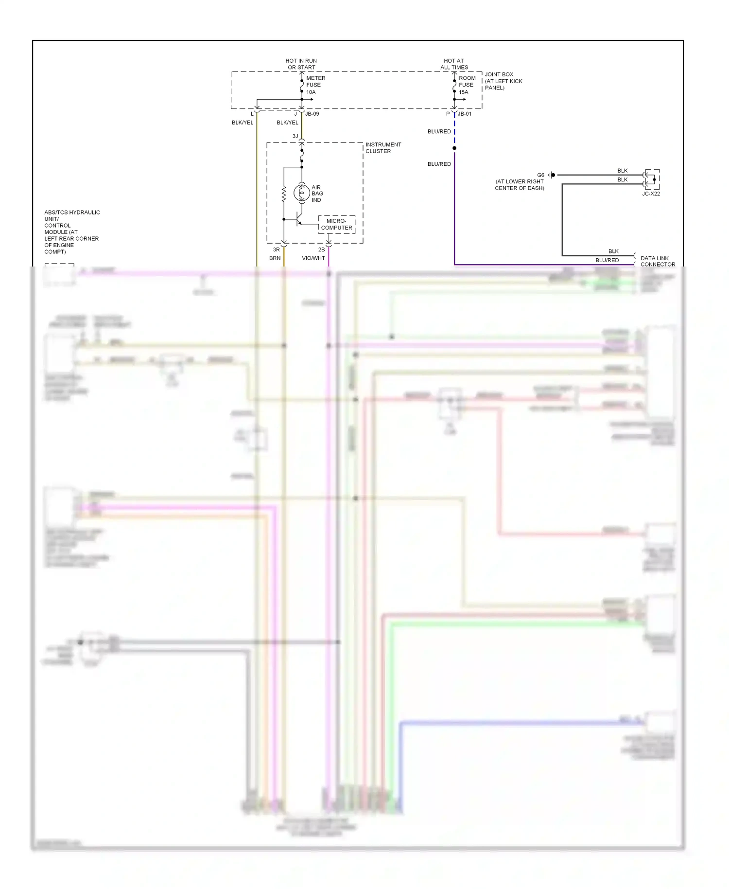 Mazda MPV II facelift (2003-2006) micro computer wiring diagram  (1 of 2)