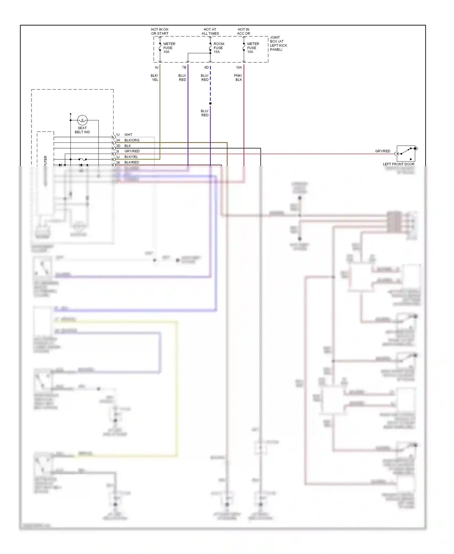 Mazda MPV II facelift (2003-2006) microcomputer wiring diagram  (5 of 5)