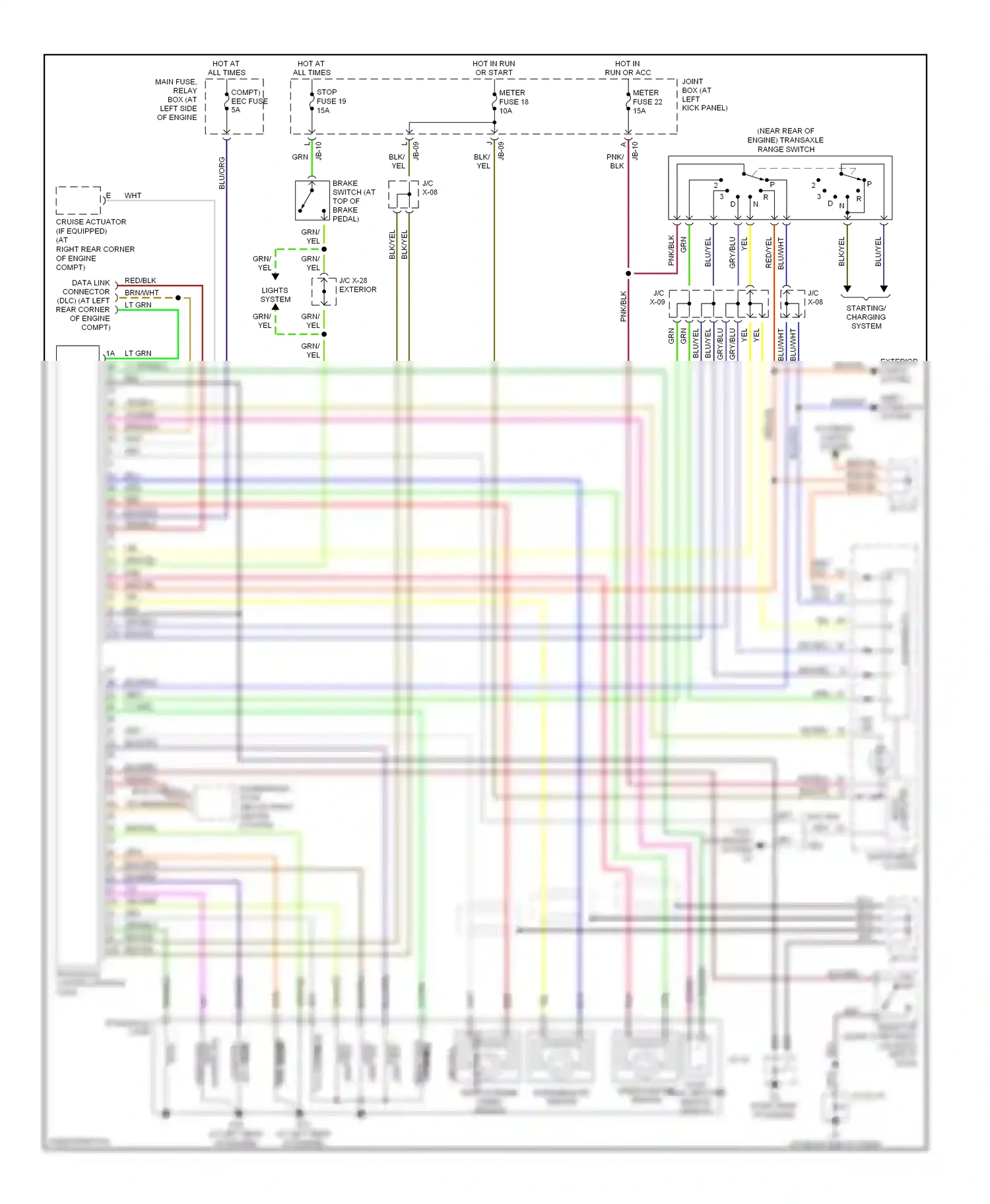 Mazda MPV II facelift (2003-2006) reduction wiring diagram  (1 of 1)