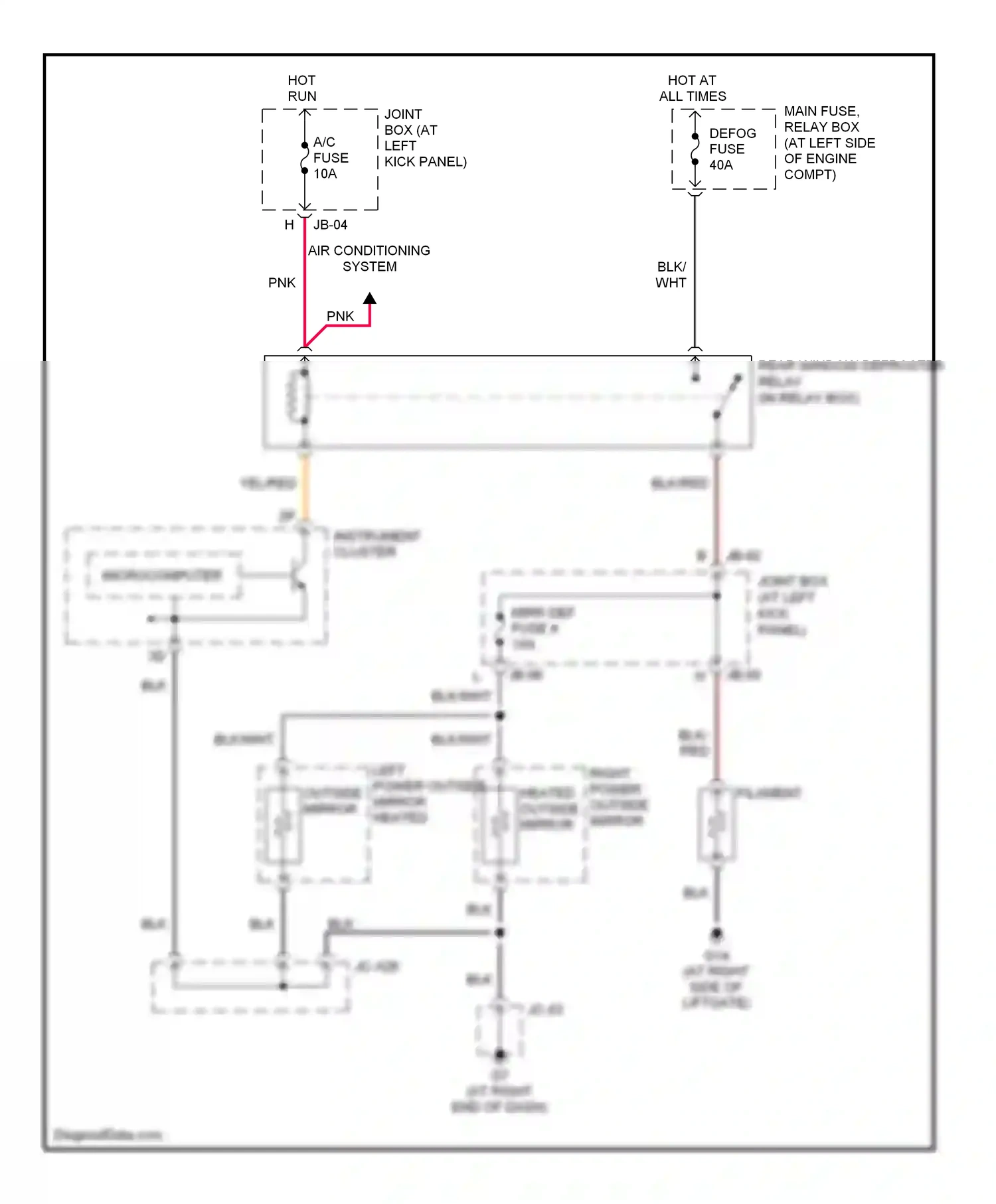 Mazda MPV II facelift (2003-2006) run wiring diagram  (2 of 4)
