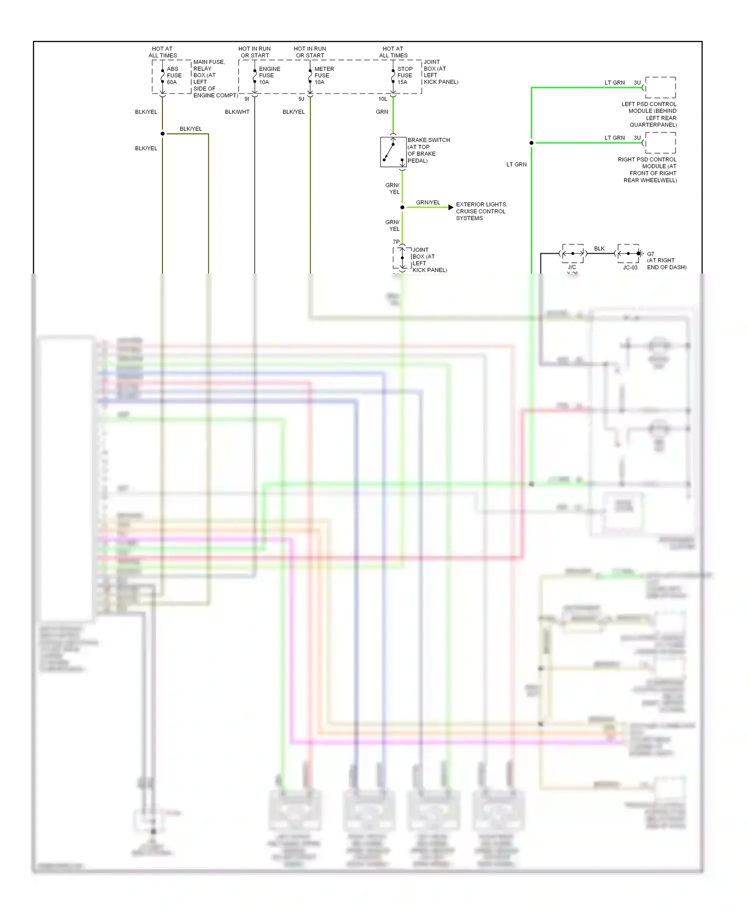 Mazda MPV II facelift (2003-2006) solid state wiring diagram  (1 of 2)